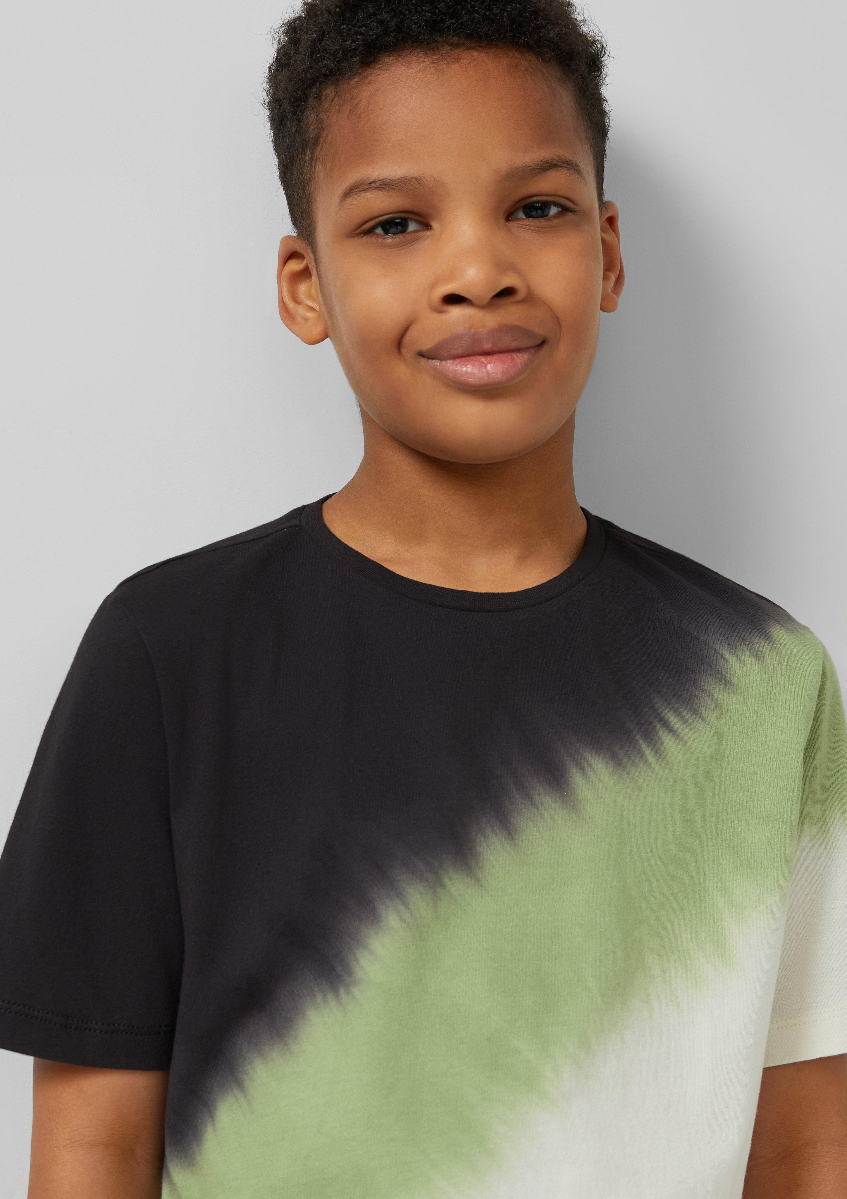 T-Shirt mit Dip-Dye-Effekt