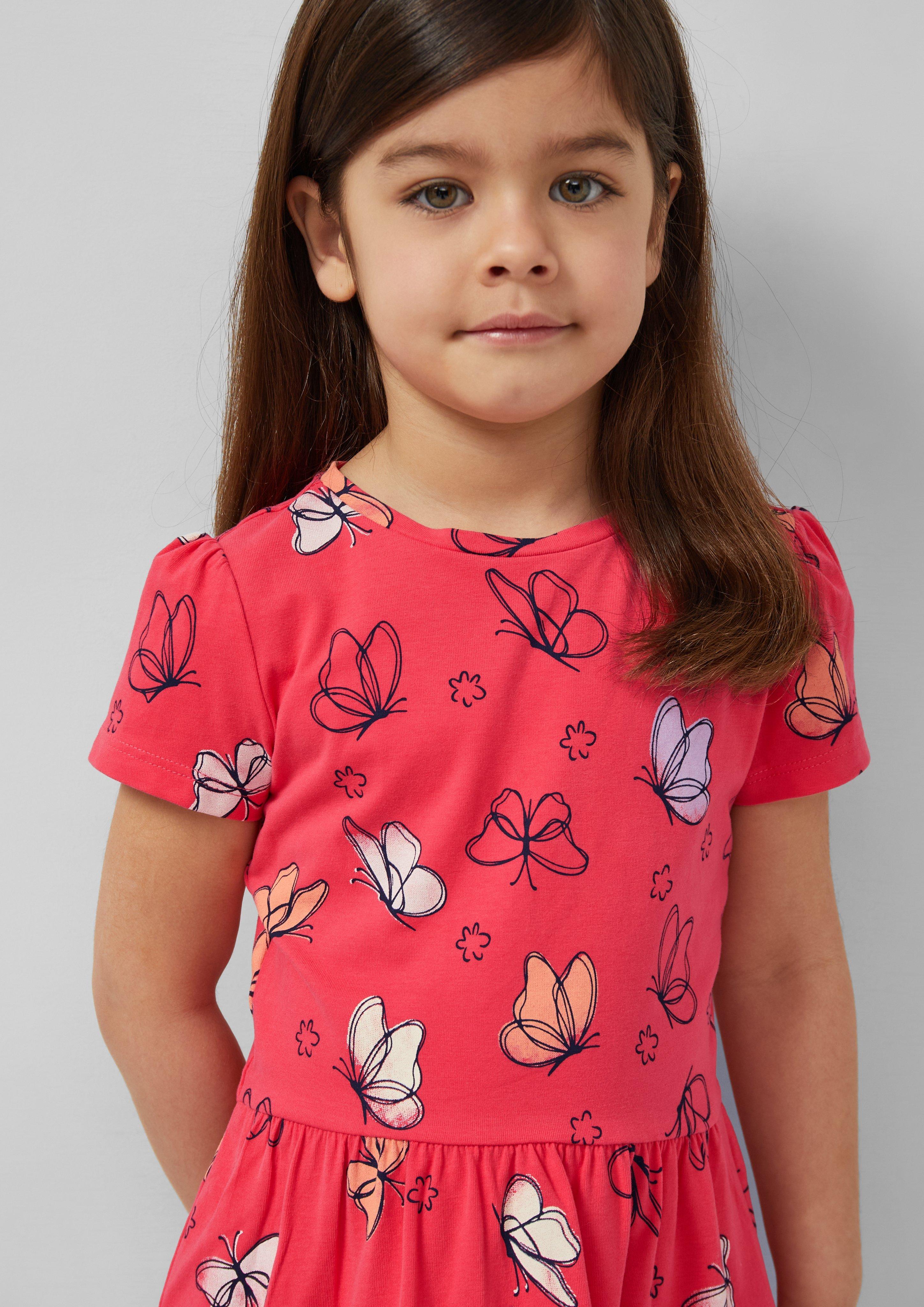 Stufenkleid mit All-over-Print