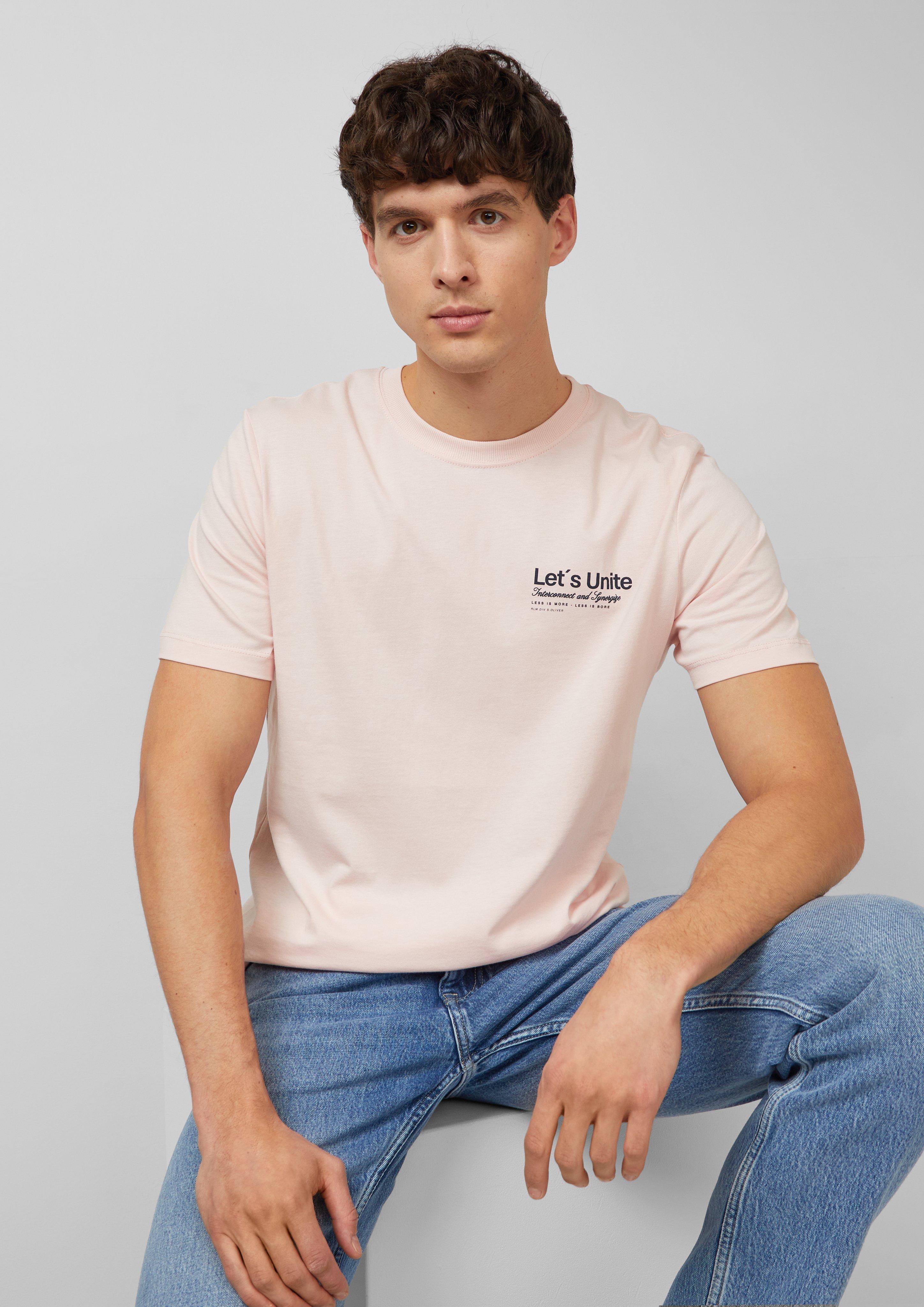 Thumbnail - T-Shirt aus Baumwolljersey mit Frontprint