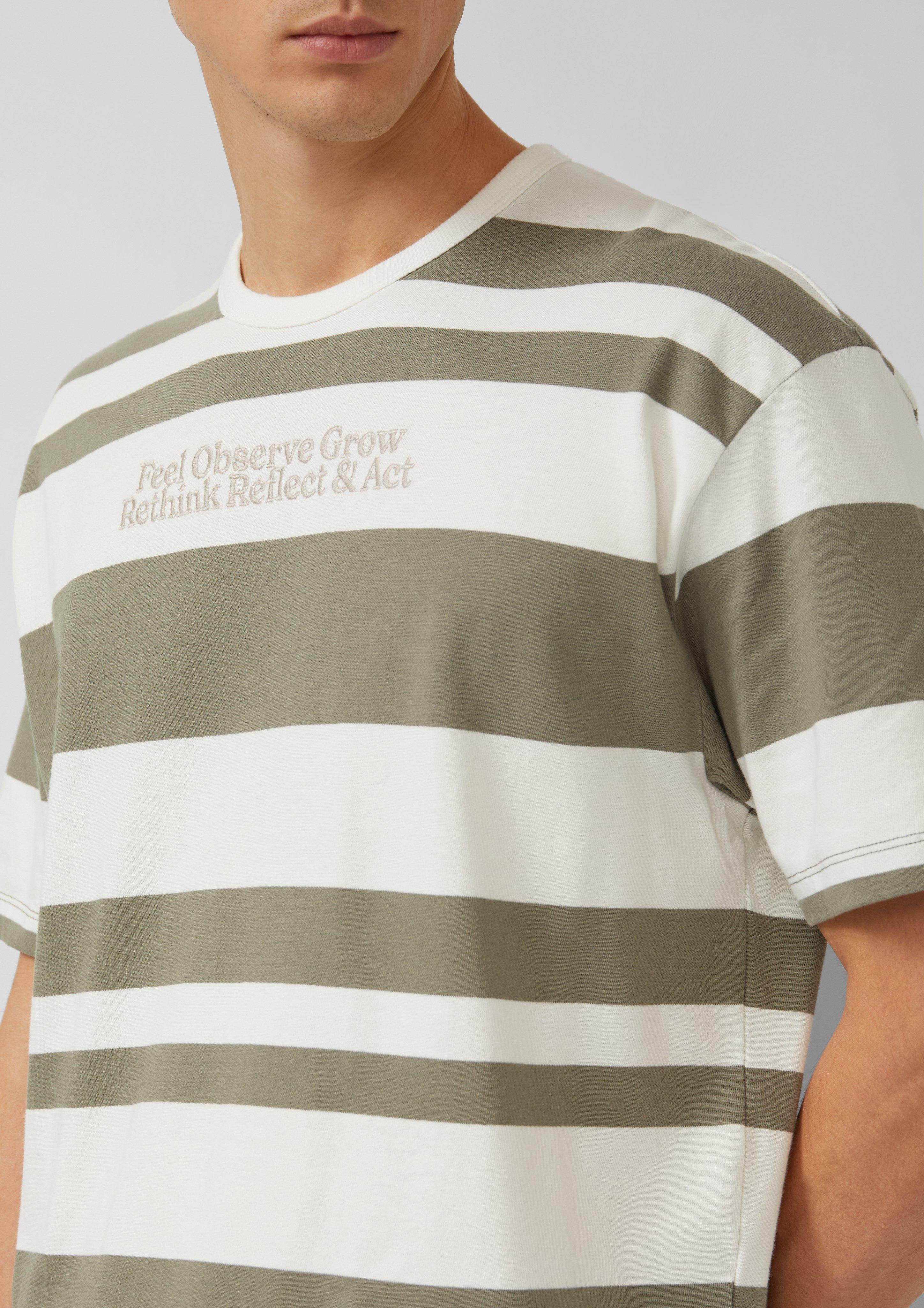 Streifen-T-Shirt mit Artwork