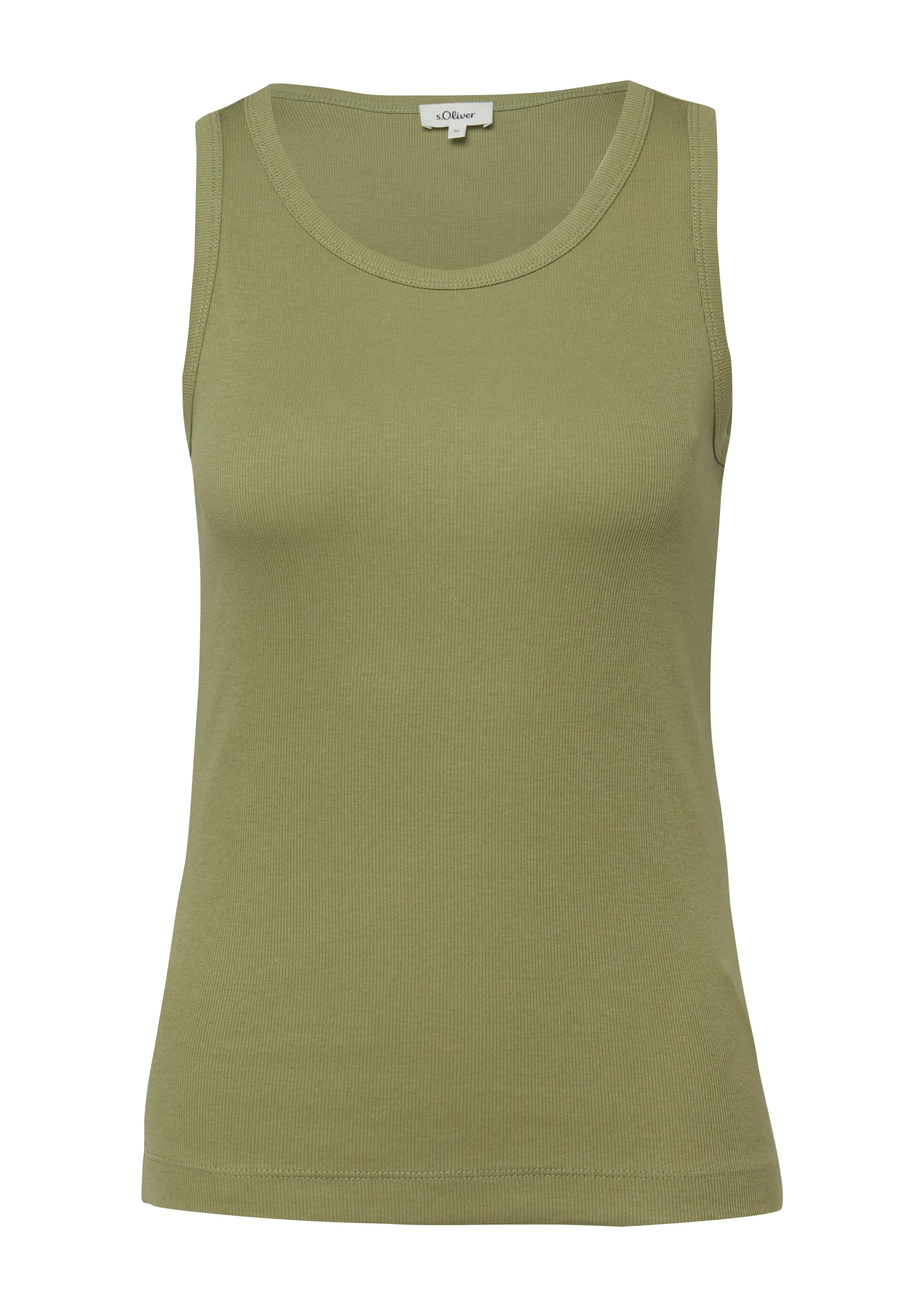 Geribbelde tanktop