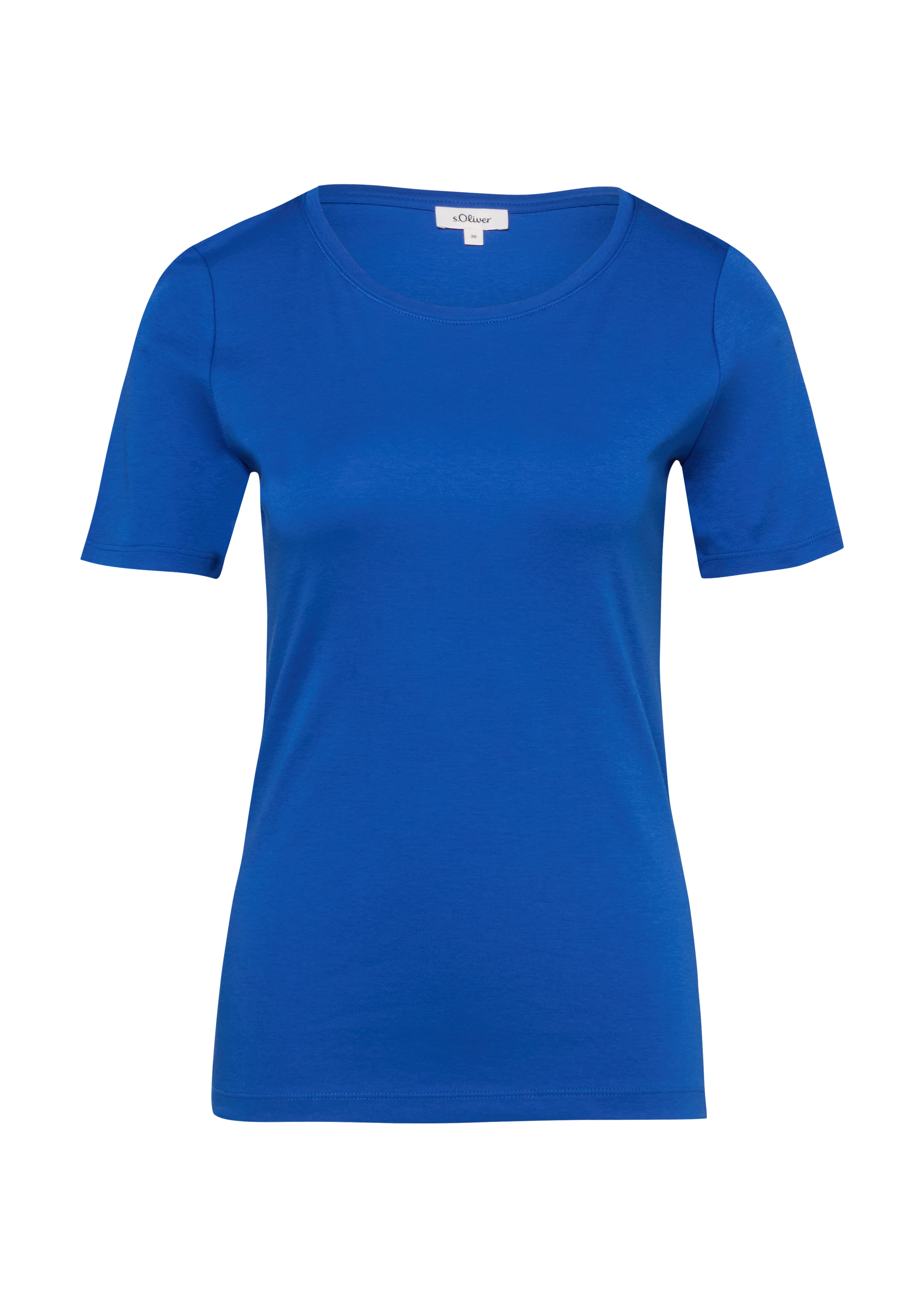 T-shirt van interlock jersey in een slanke pasvorm