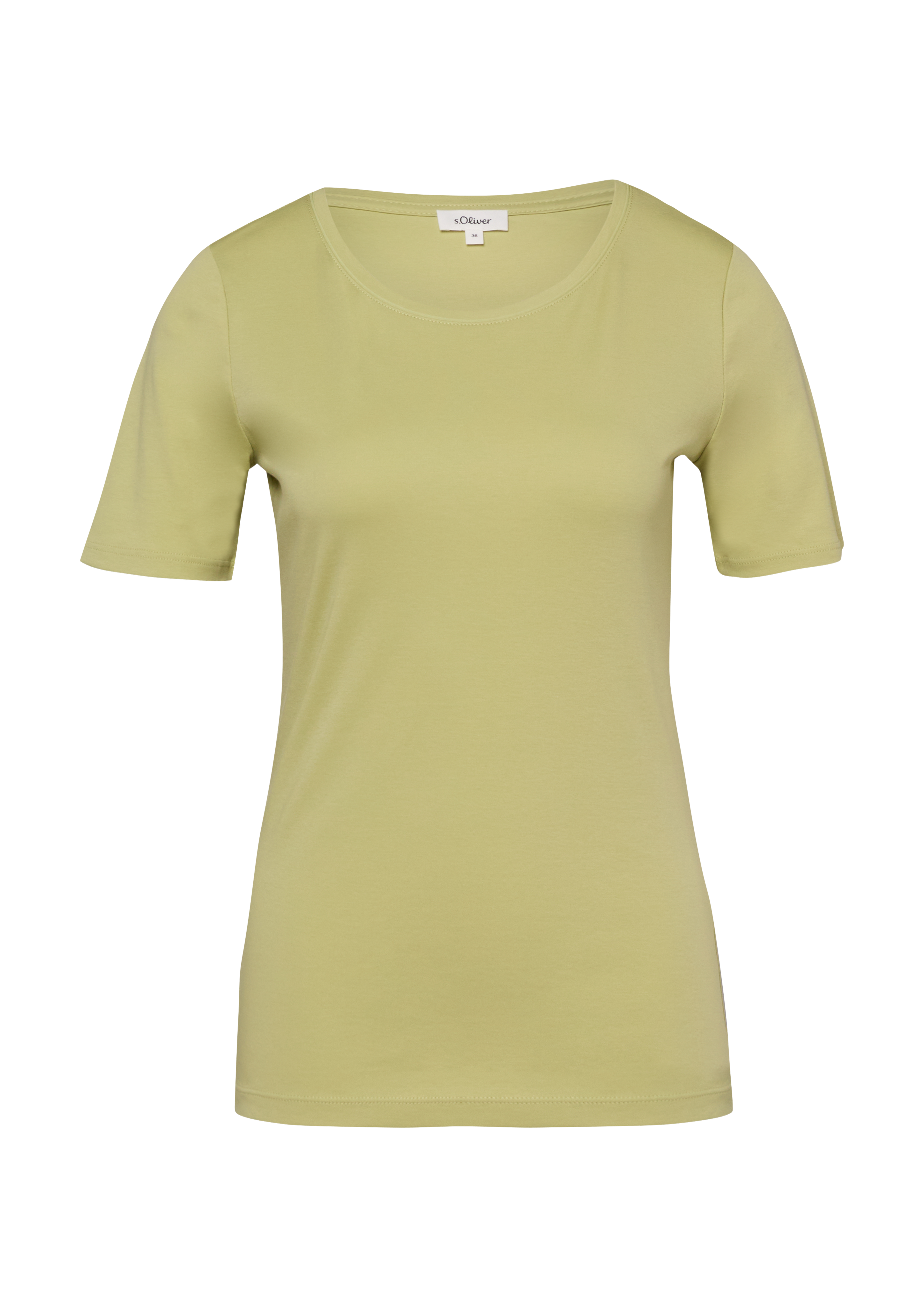 T-shirt van interlock jersey in een slanke pasvorm