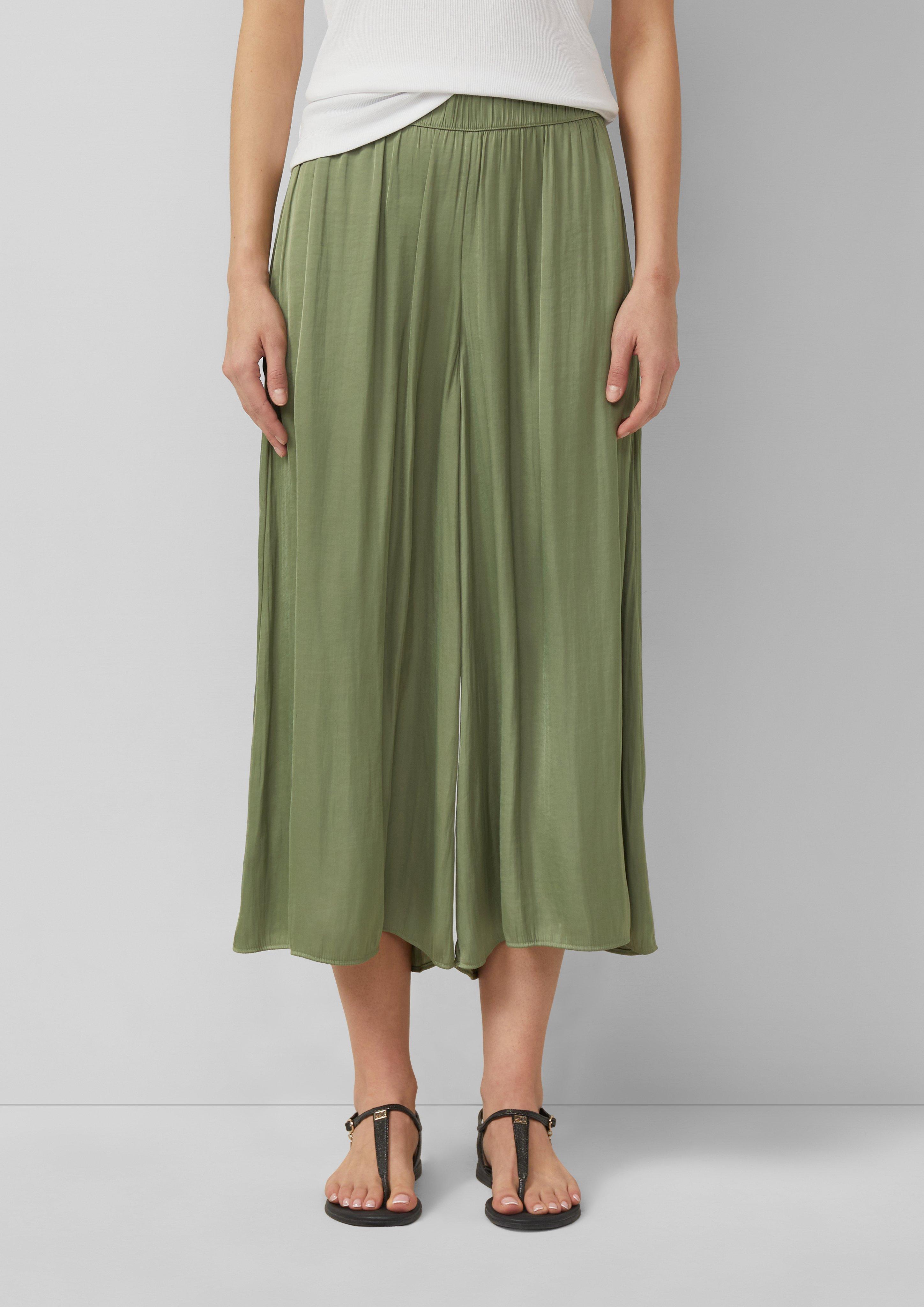 Thumbnail - Extra-Wide-Leg-Culotte aus crinkled Satin