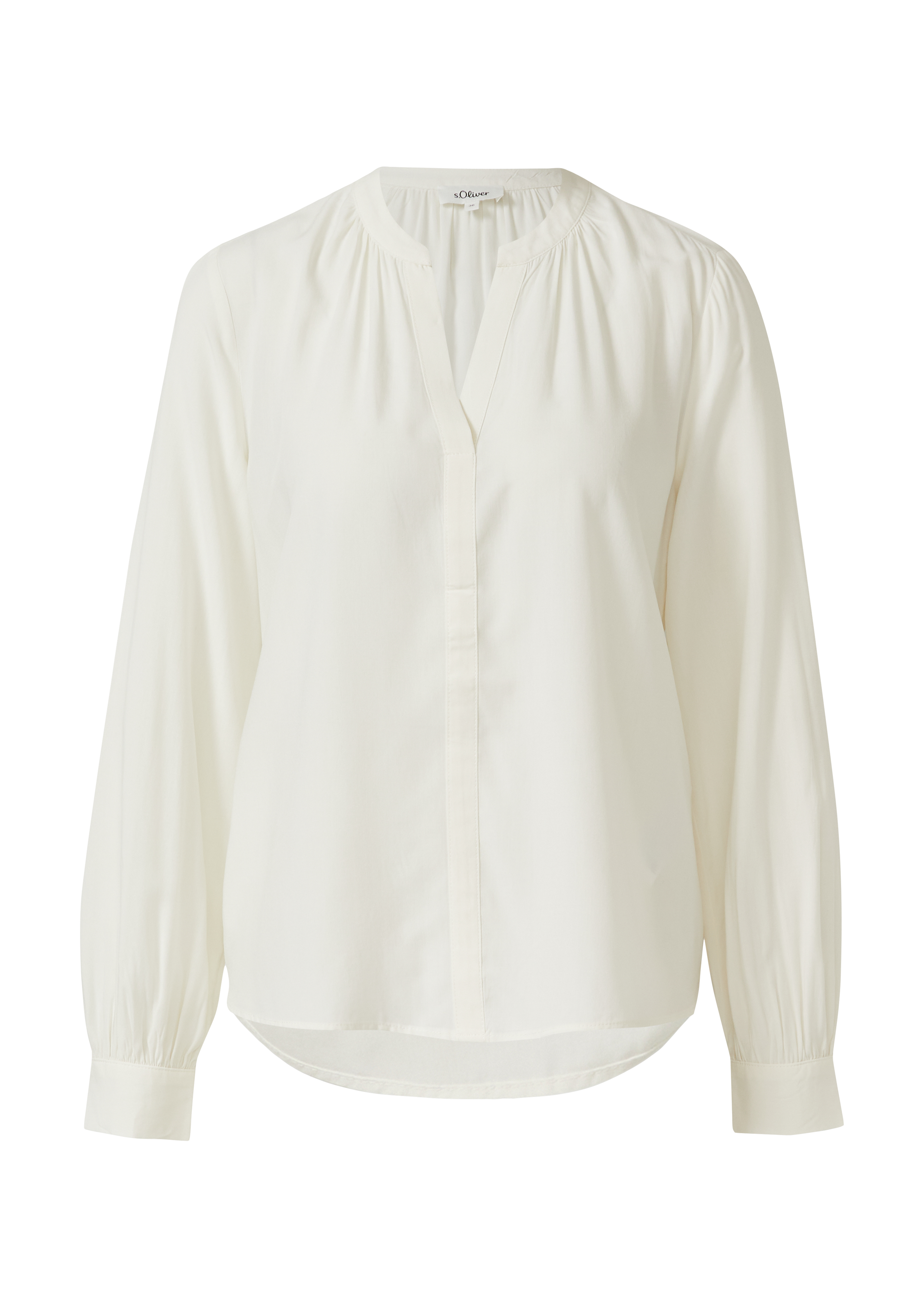 Weiche Viskose-Bluse mit Raffung