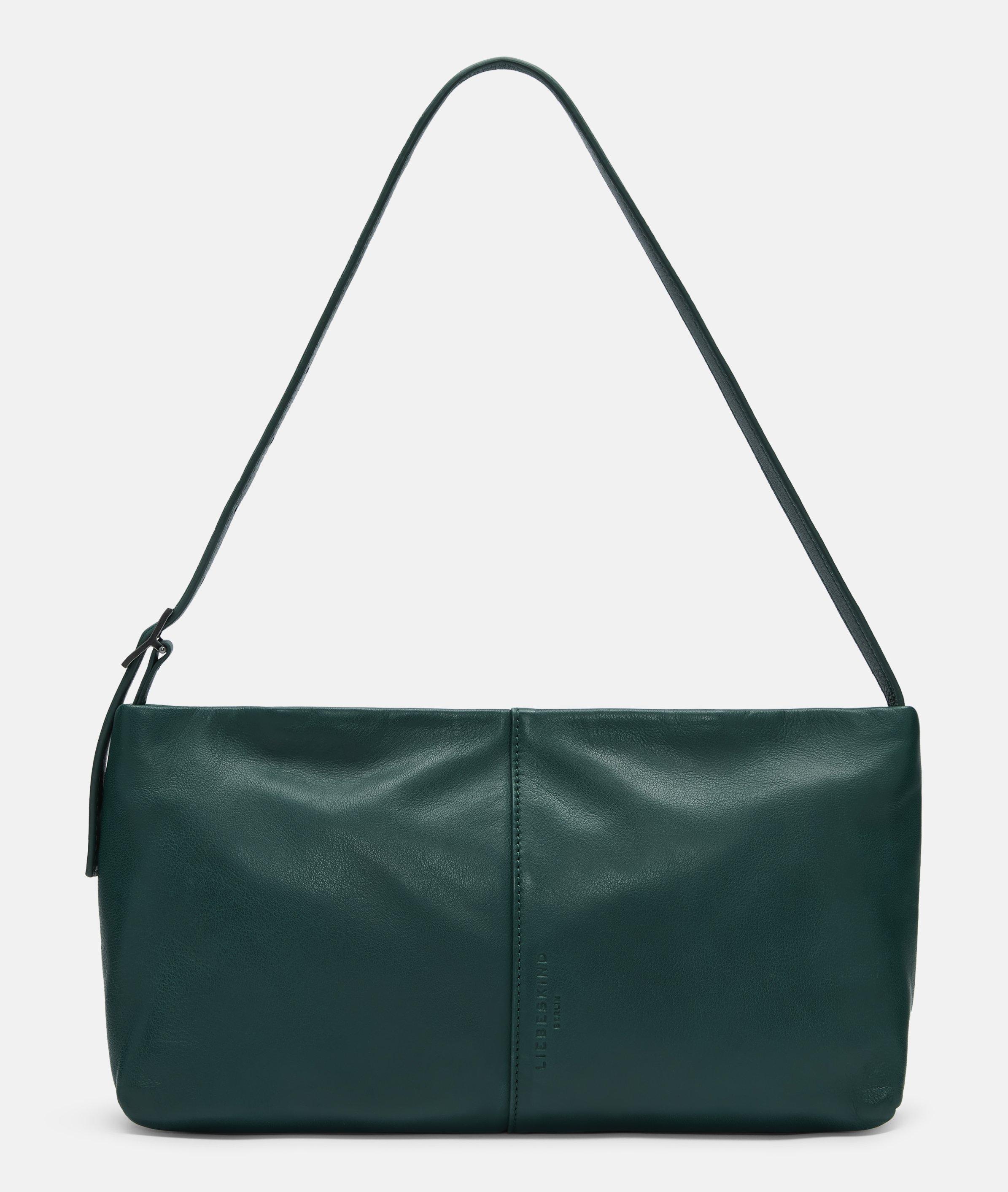 Fiona schoudertas S in petrol, zwart, rood, beige & bruin