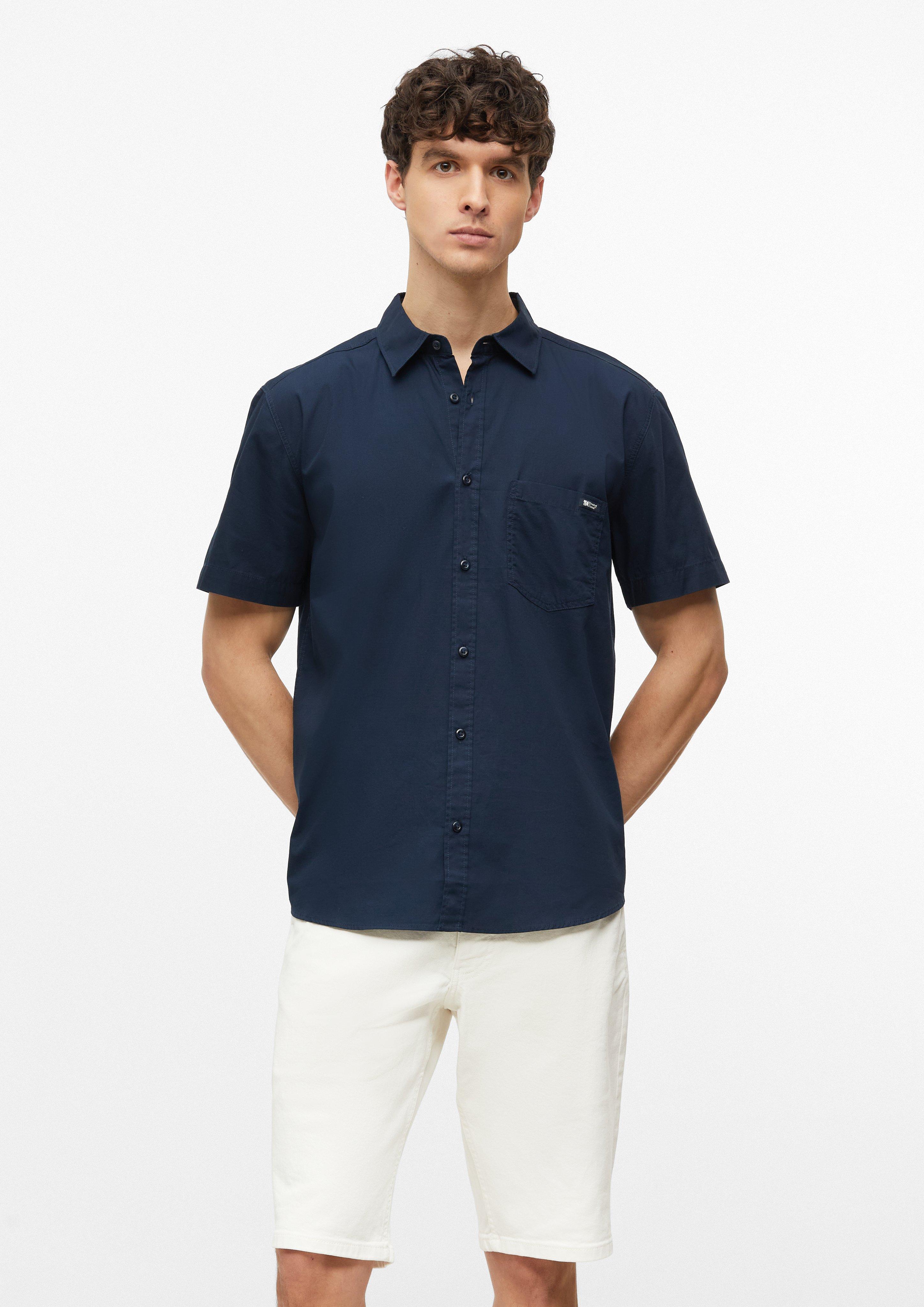 Men Regular fit: short-sleeved cotton shirt with breast pocket in  by s.Oliver
