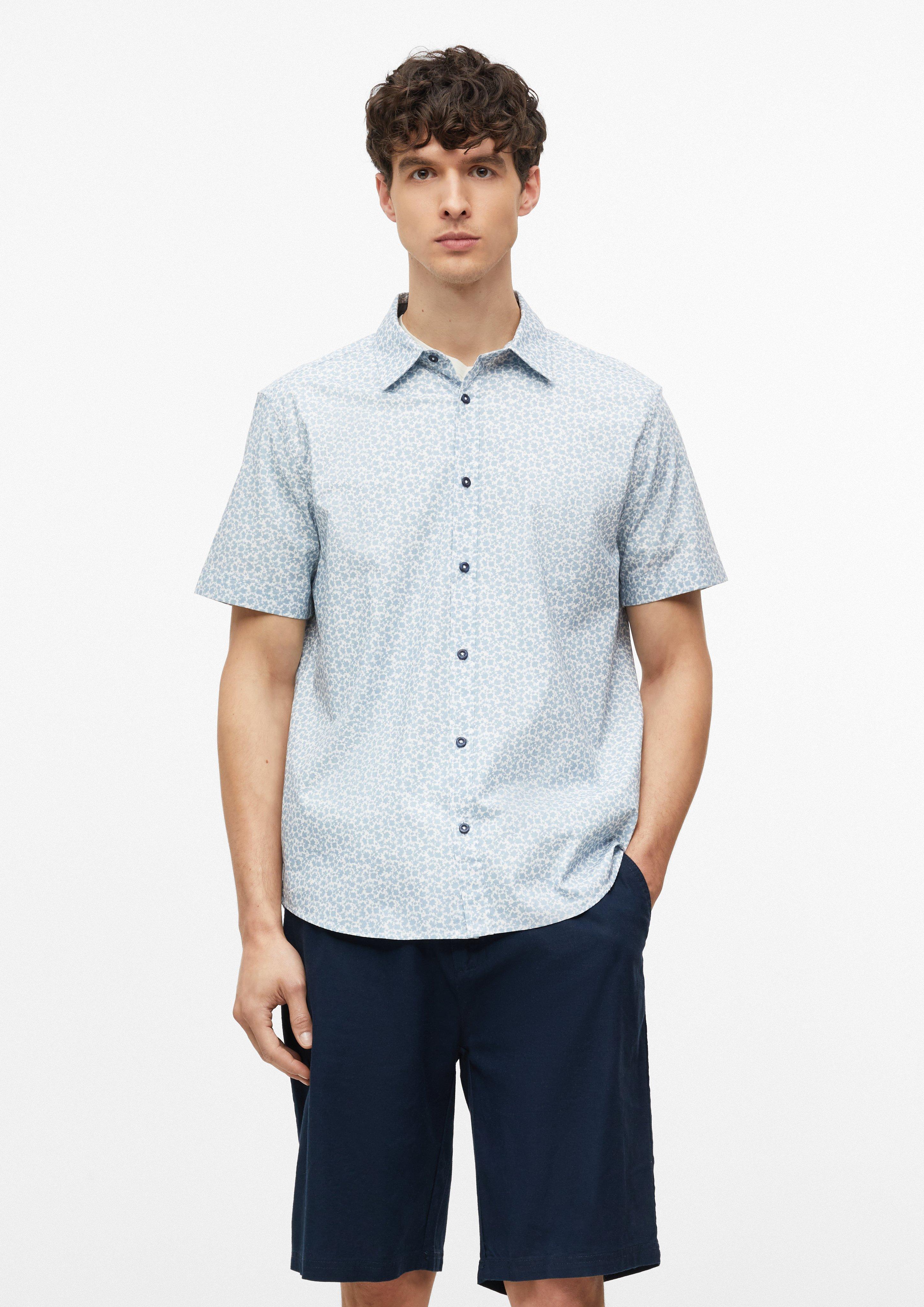 Herren Regular Fit: Elastisches Kurzarmhemd mit All-over-Print in  von s.Oliver