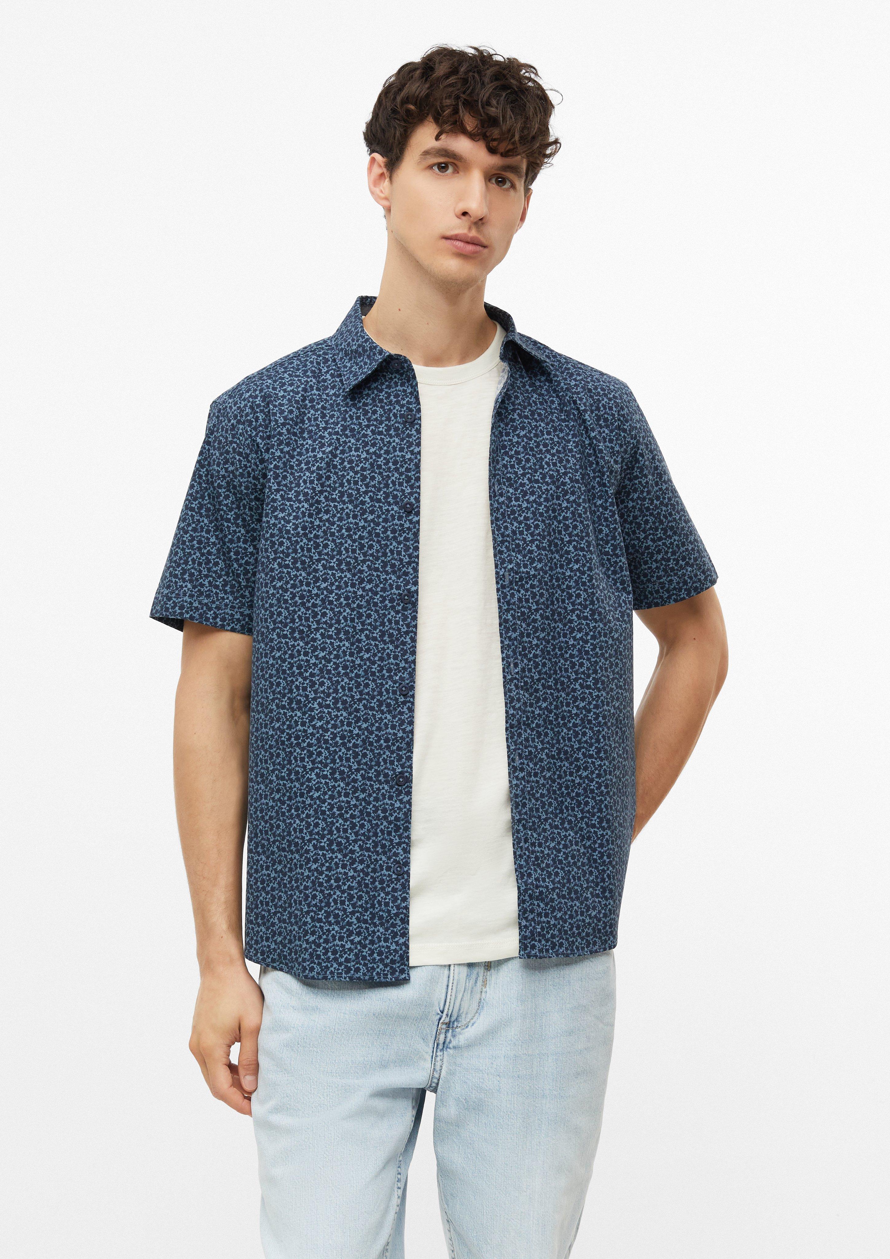 Heren Regular Fit: elastisch shirt met korte mouwen en all-over print in  van s.Oliver