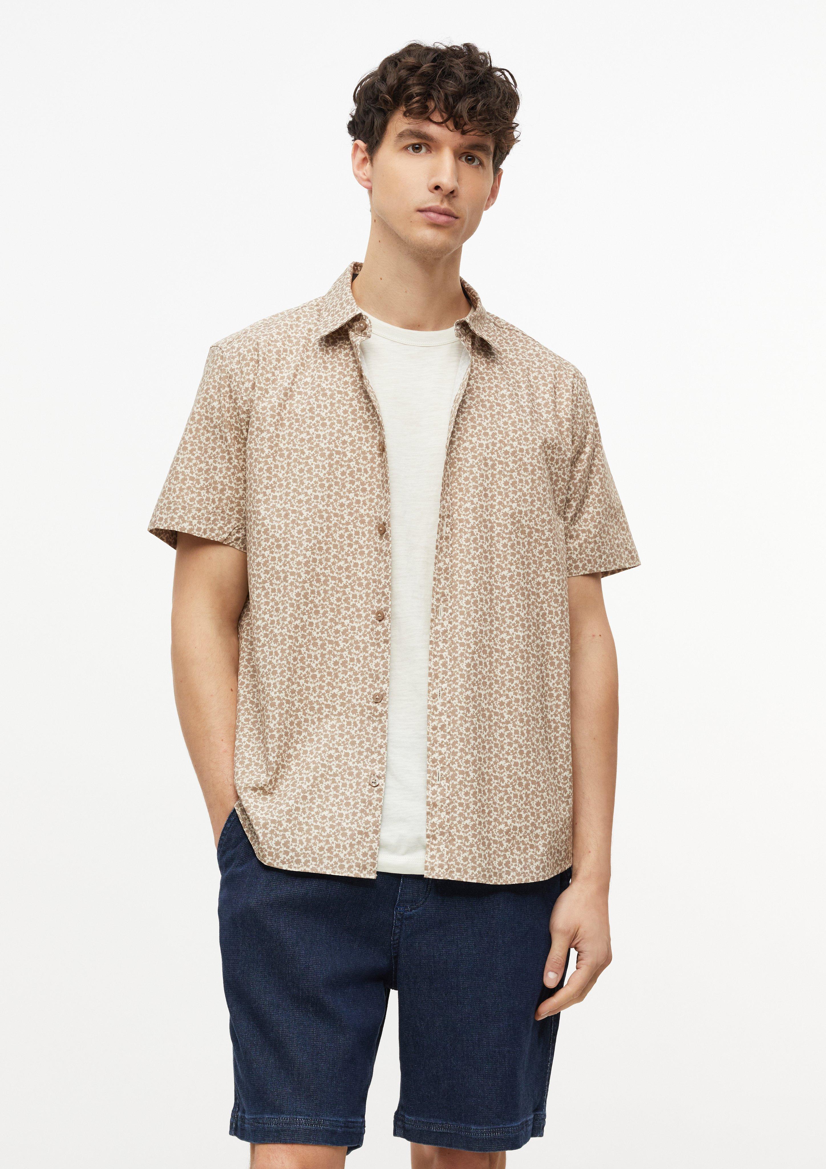 Hommes Coupe classique : chemise à manches courtes élastique avec imprimé intégral en  de s.Oliver