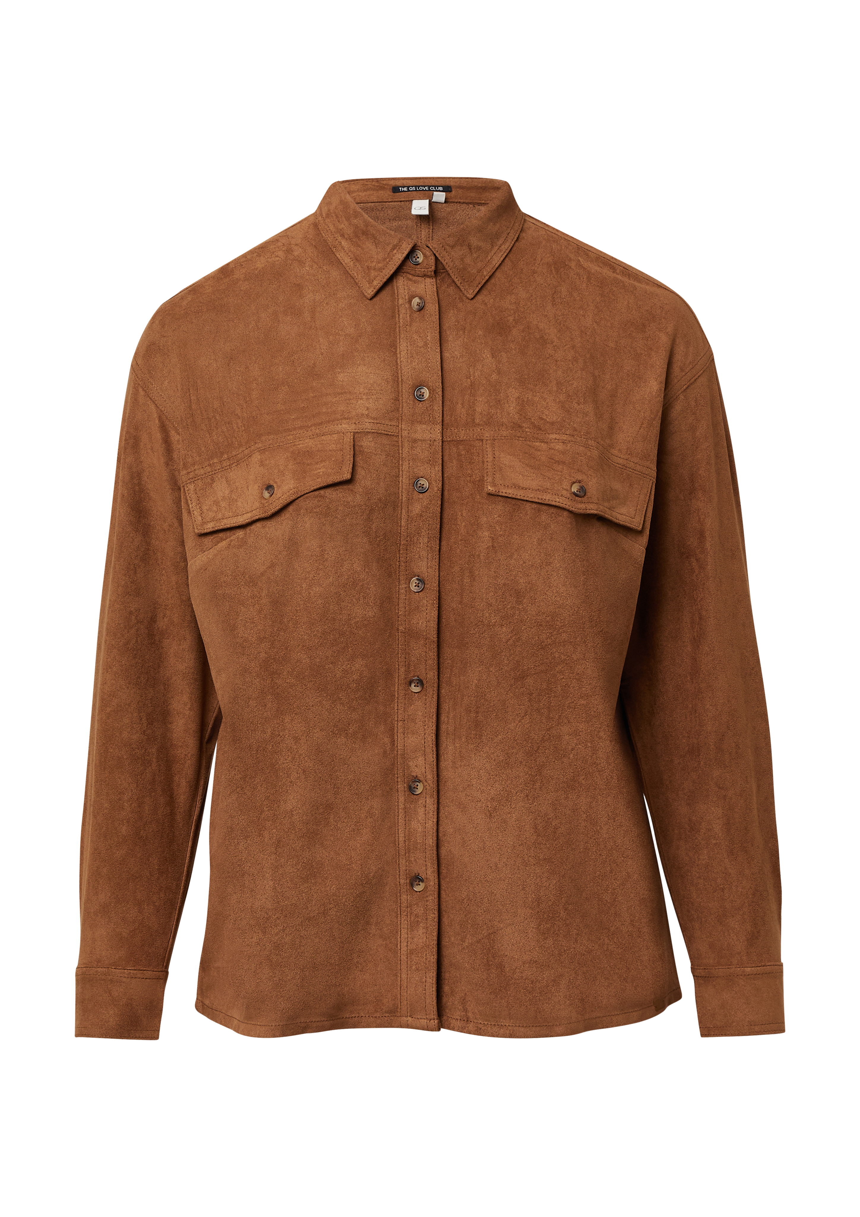 Suède-look overhemd blouse