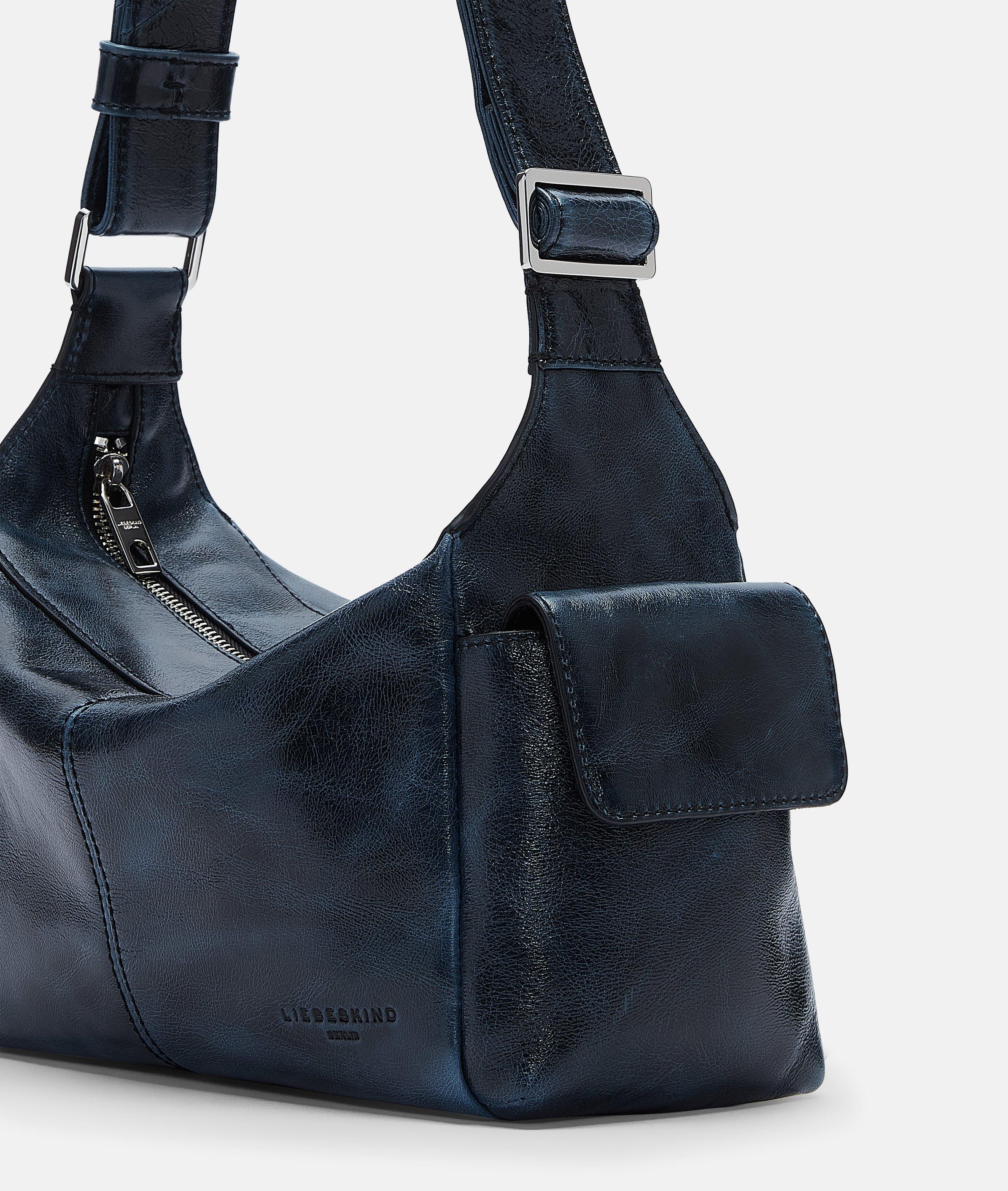 Parker Crossbody S in blue & brown