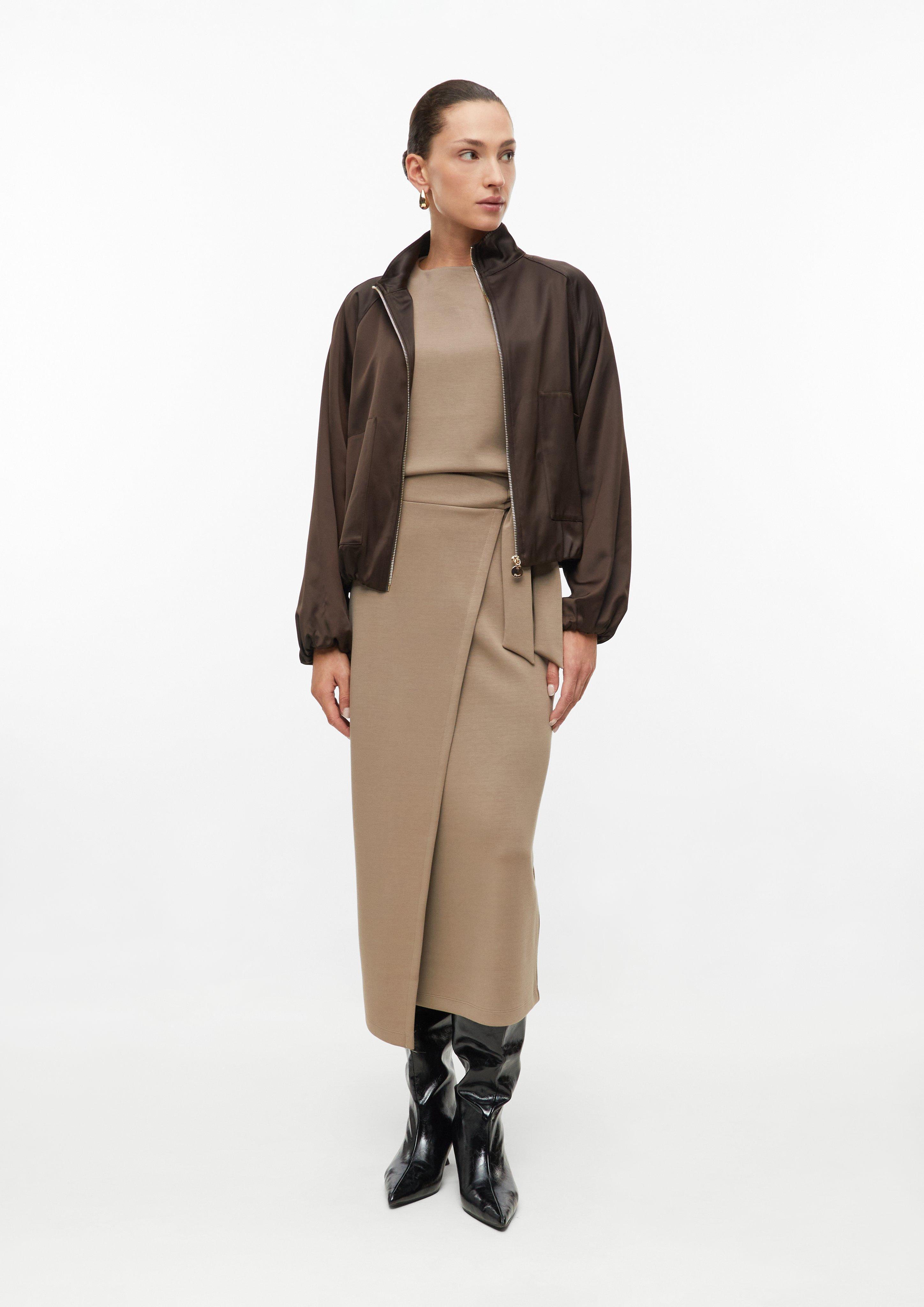 Dámy Sukňa v zavinovacom vzhľade z viskózovej zmesi vo farbe hnedá od s.Oliver BLACK LABEL