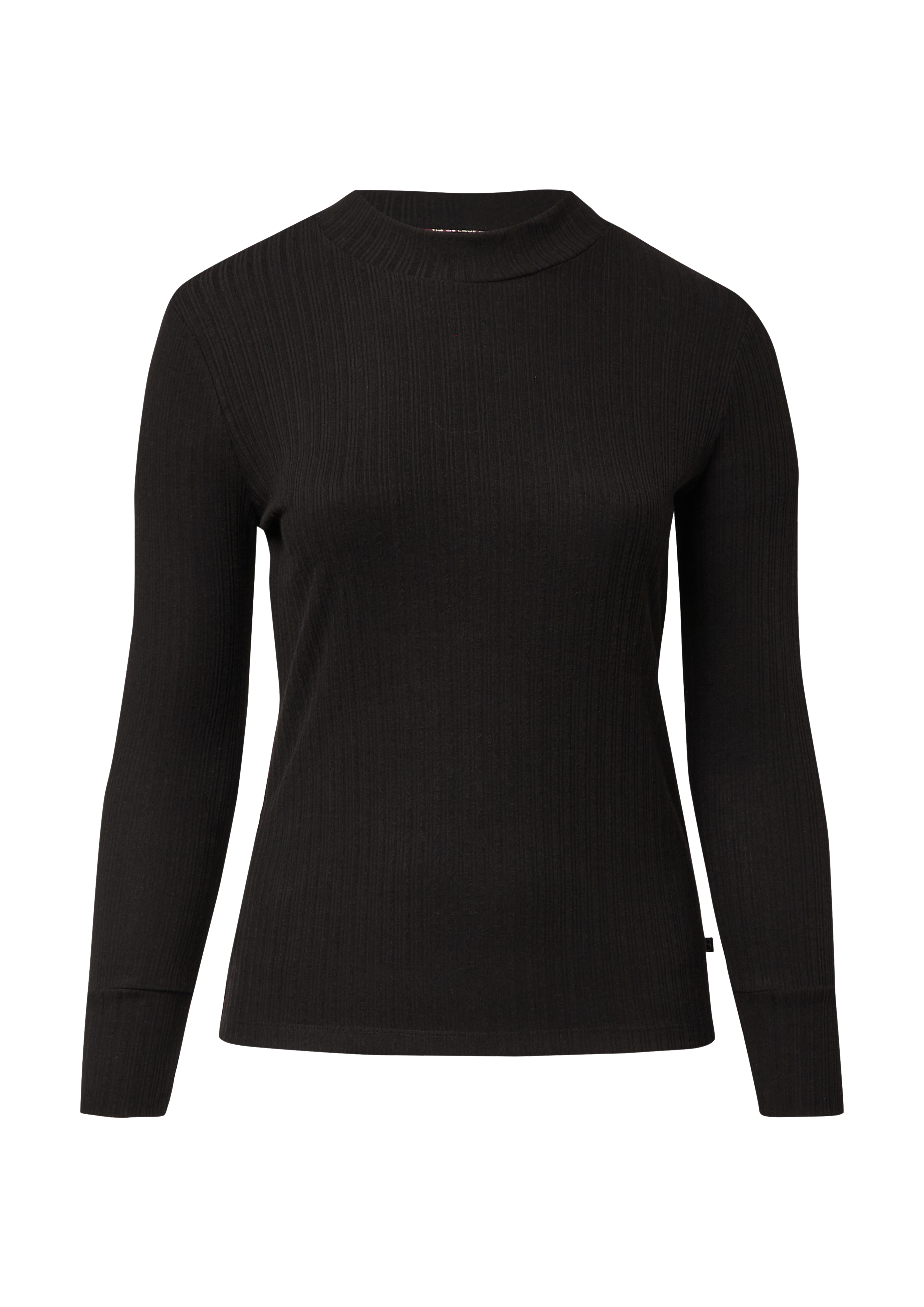 Geribd shirt met lange mouwen
