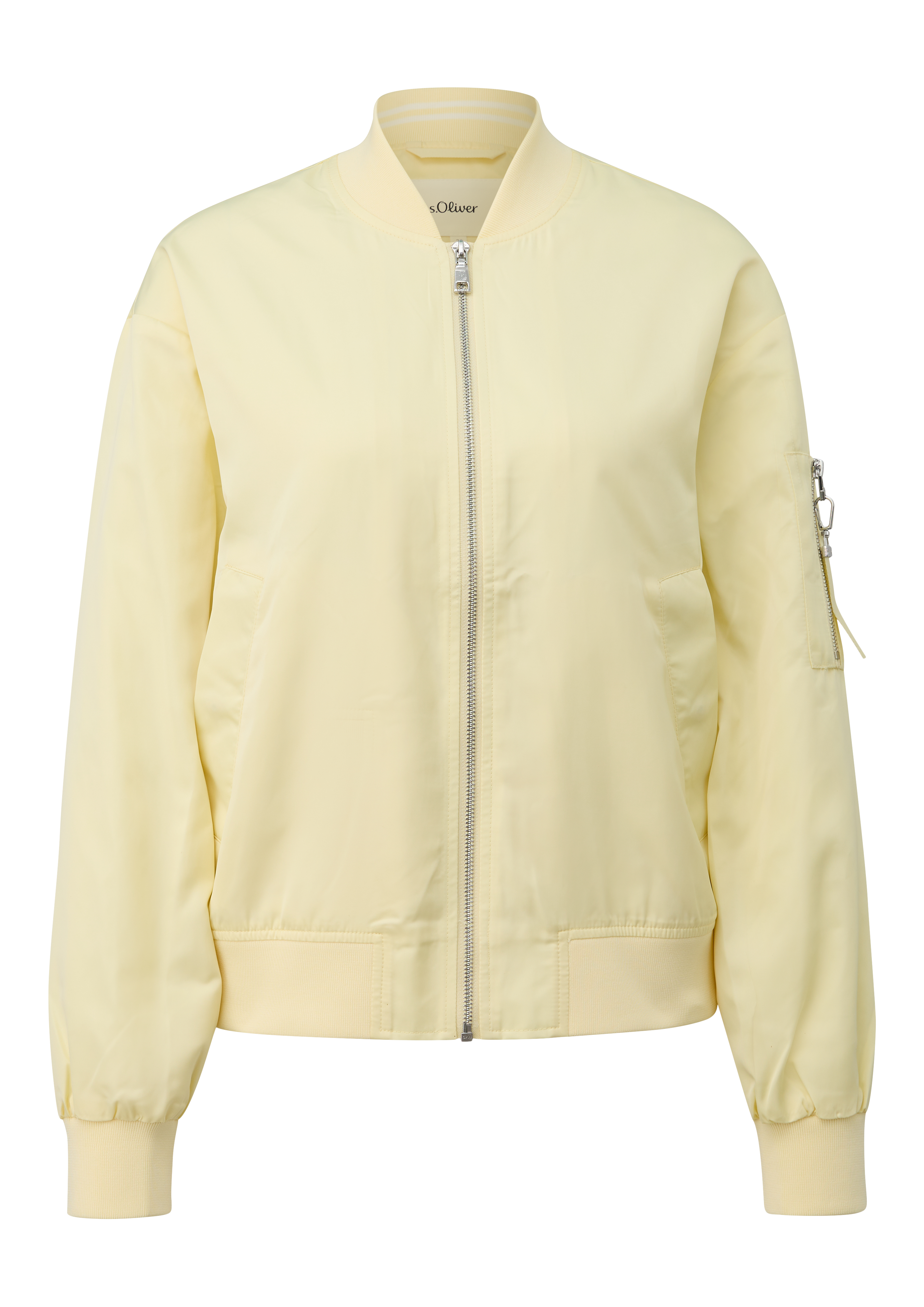 Satin-Blouson mit Bomberkragen