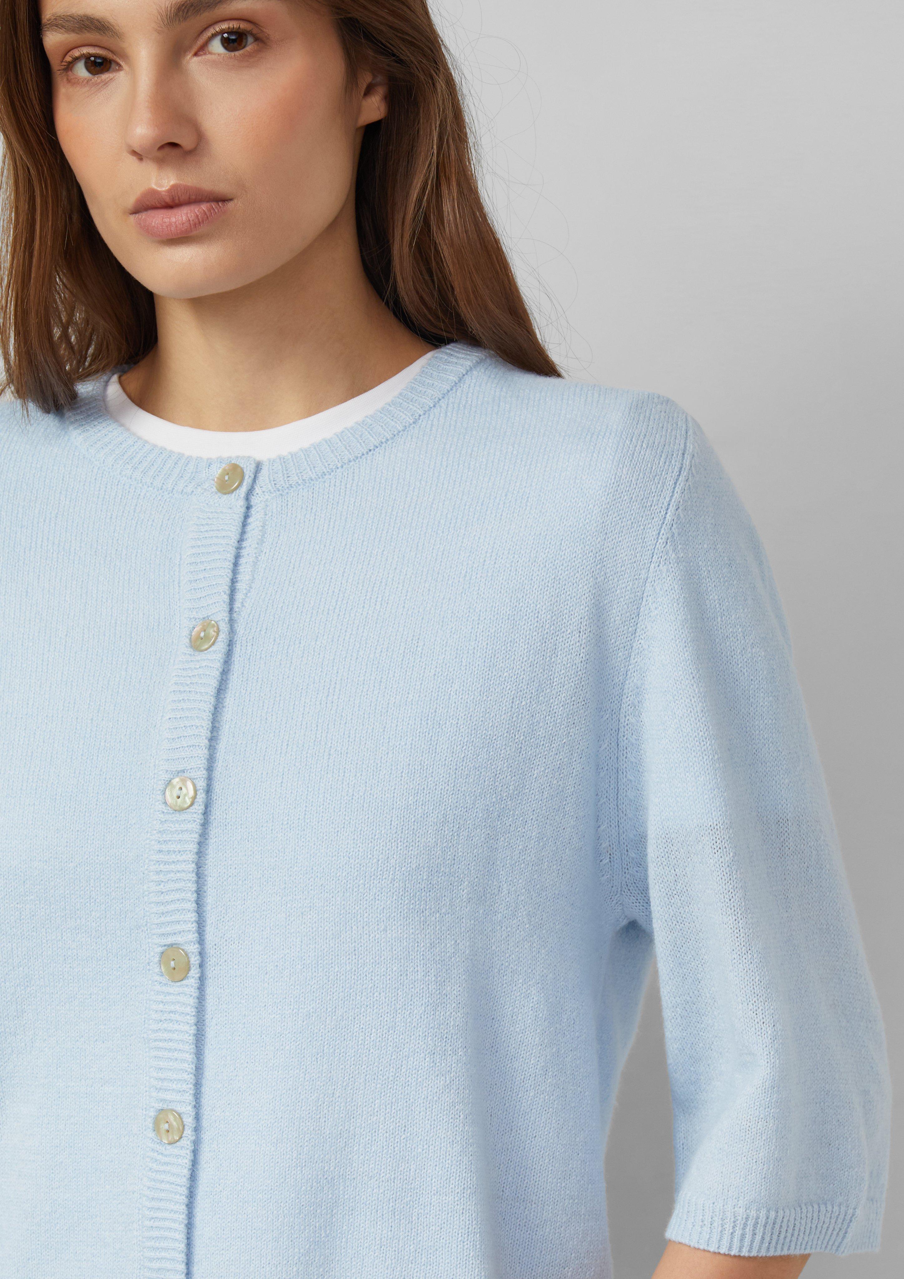 Strickjacke aus Alpaka-Mix mit Halbarm