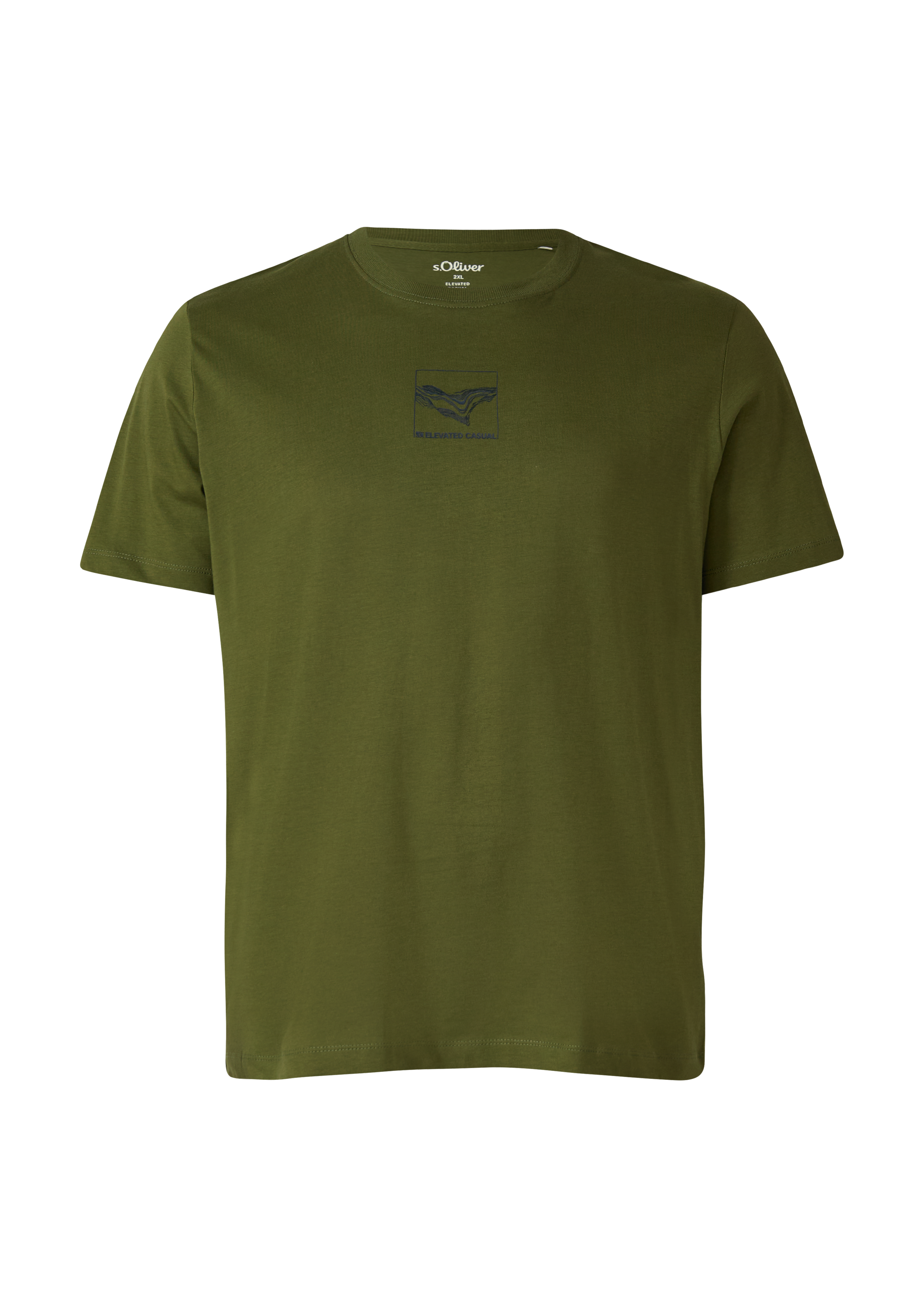 Katoenen T-shirt met ronde hals en opdruk op de voorkant