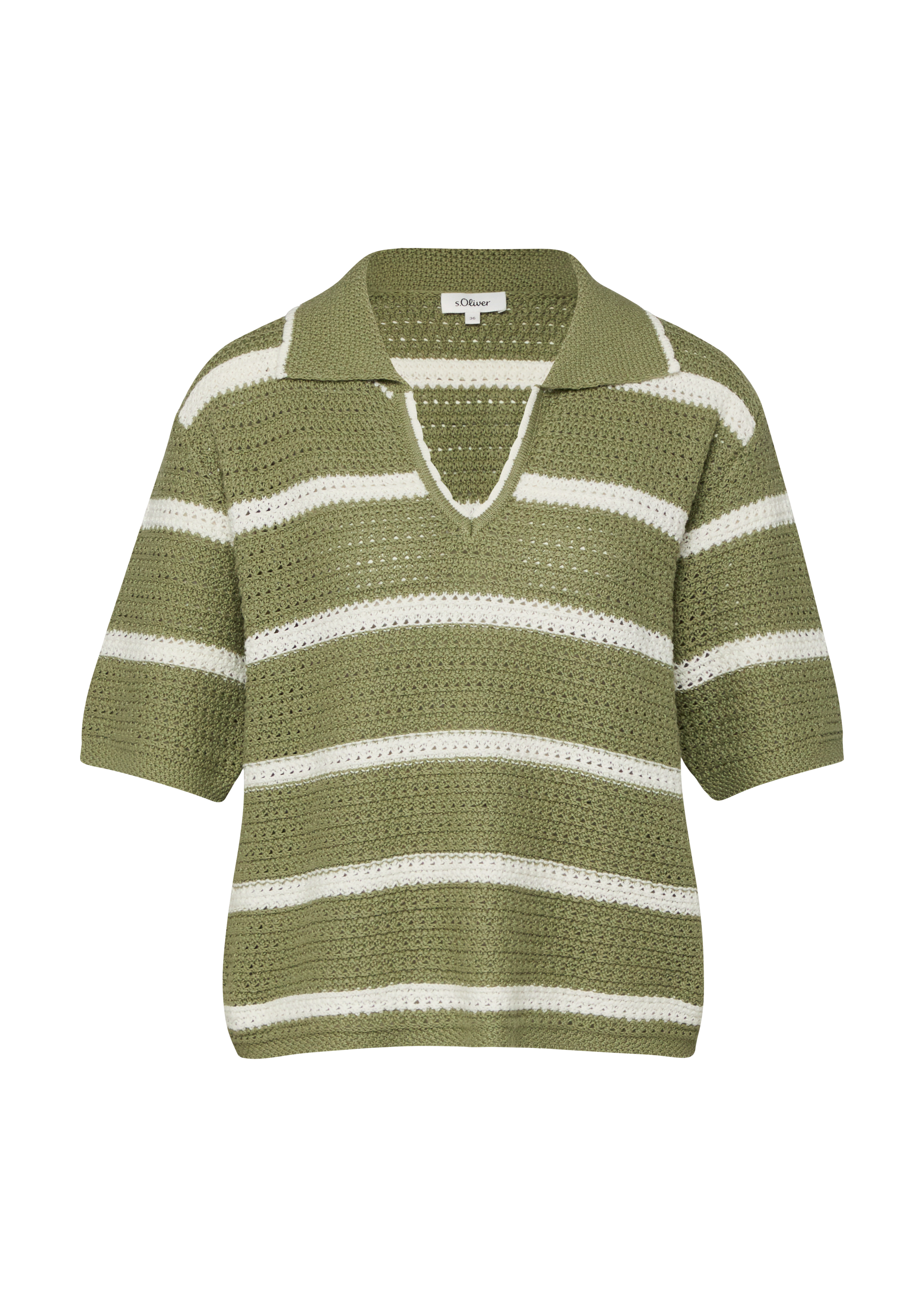 Polo z dzianiny z dekoltem w serek o kroju Relaxed Fit