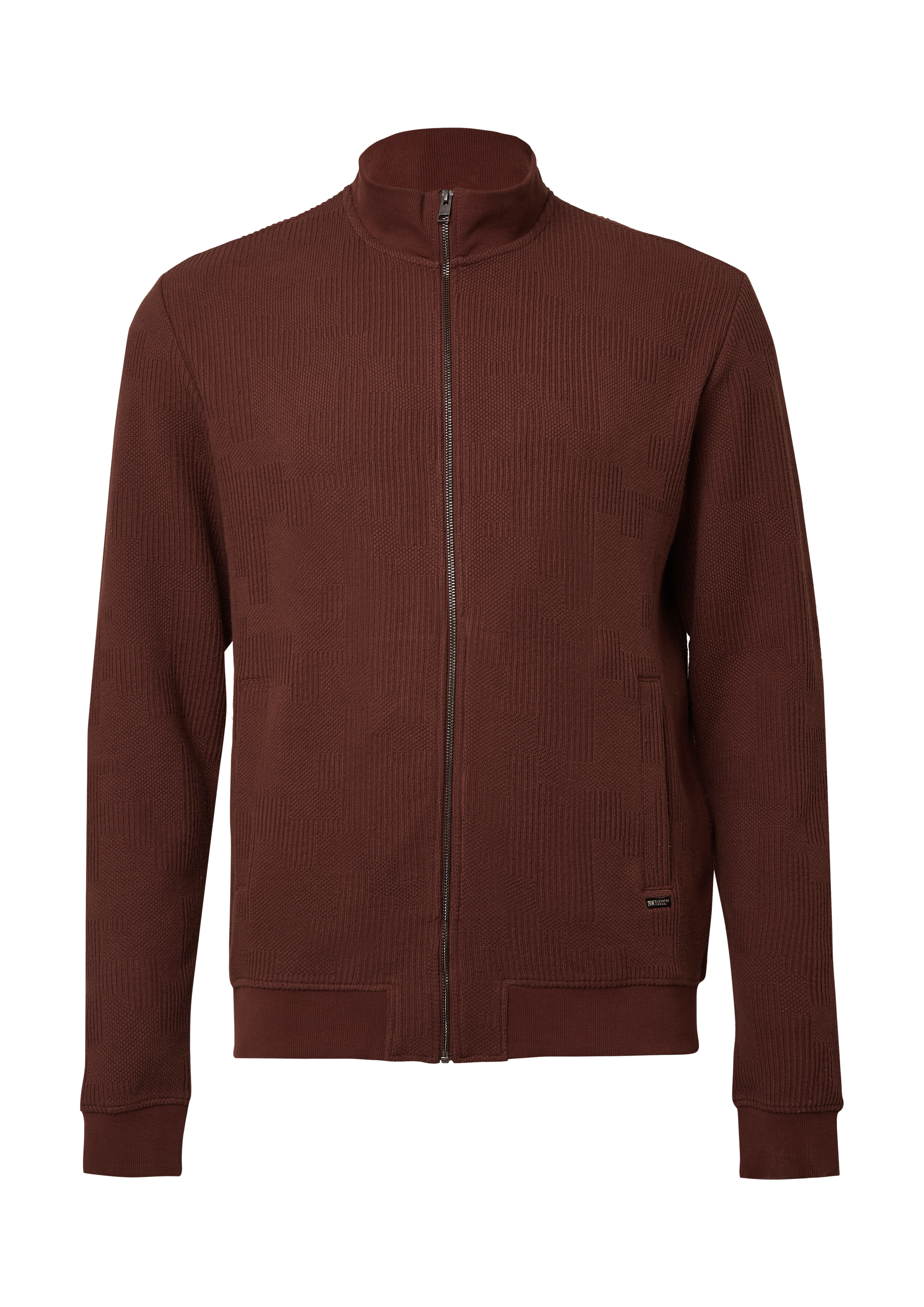 s.Oliver Strukturierte Sweatshirtjacke Mit Stehkragen