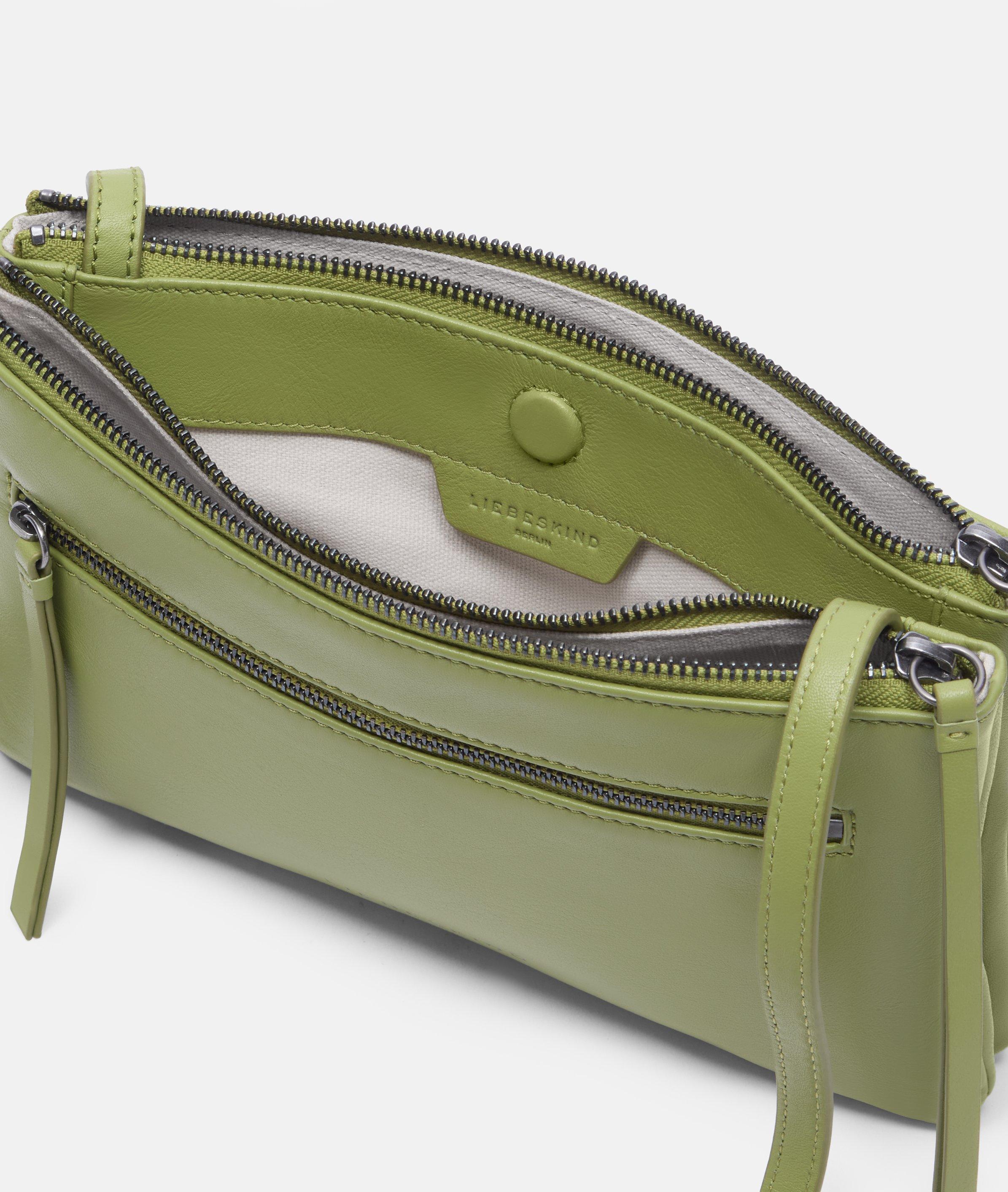 Double Zena Crossbody S in grün, creme, braun, schwarz & blau