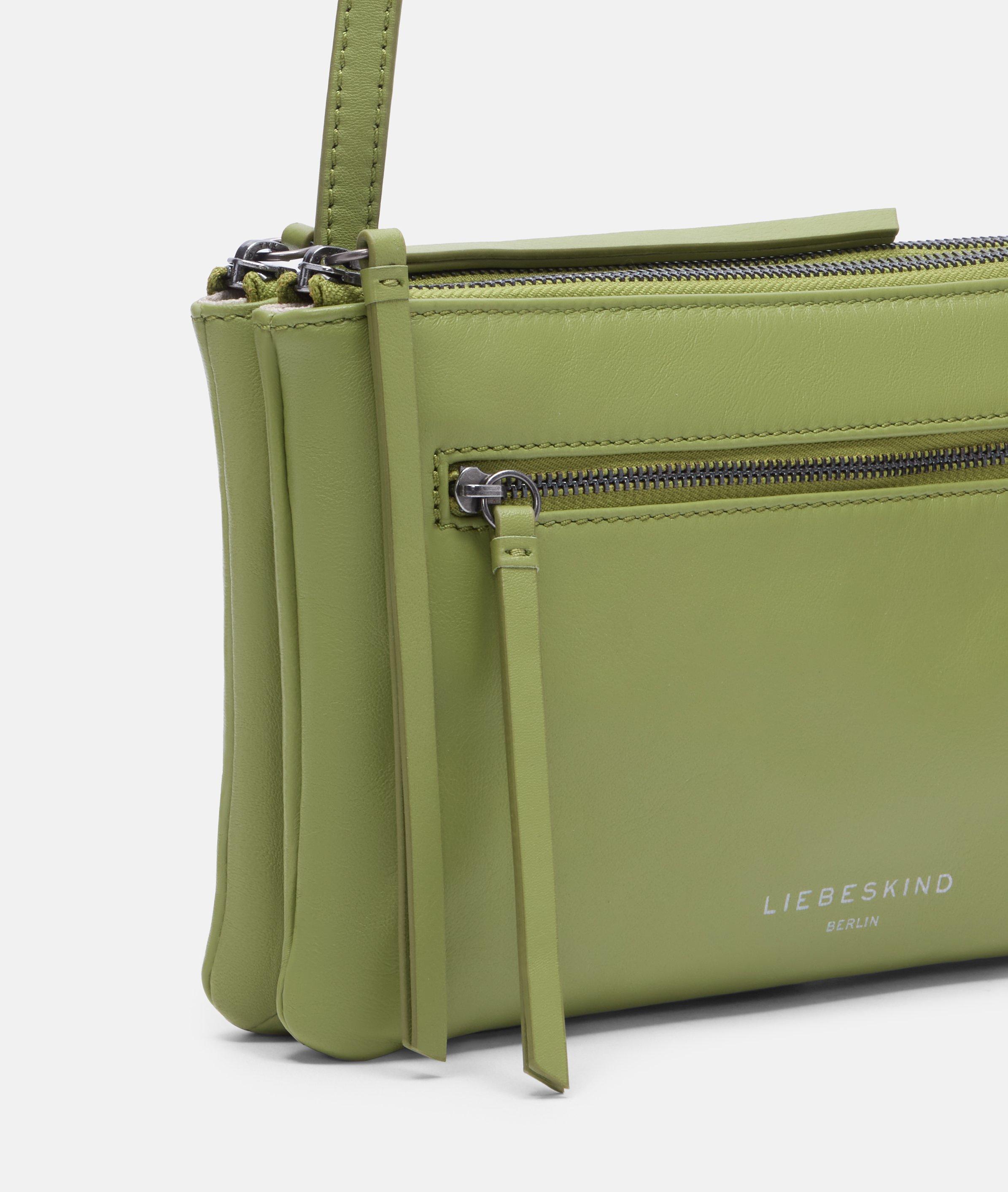 Double Zena Crossbody S in grün, creme, braun, schwarz & blau