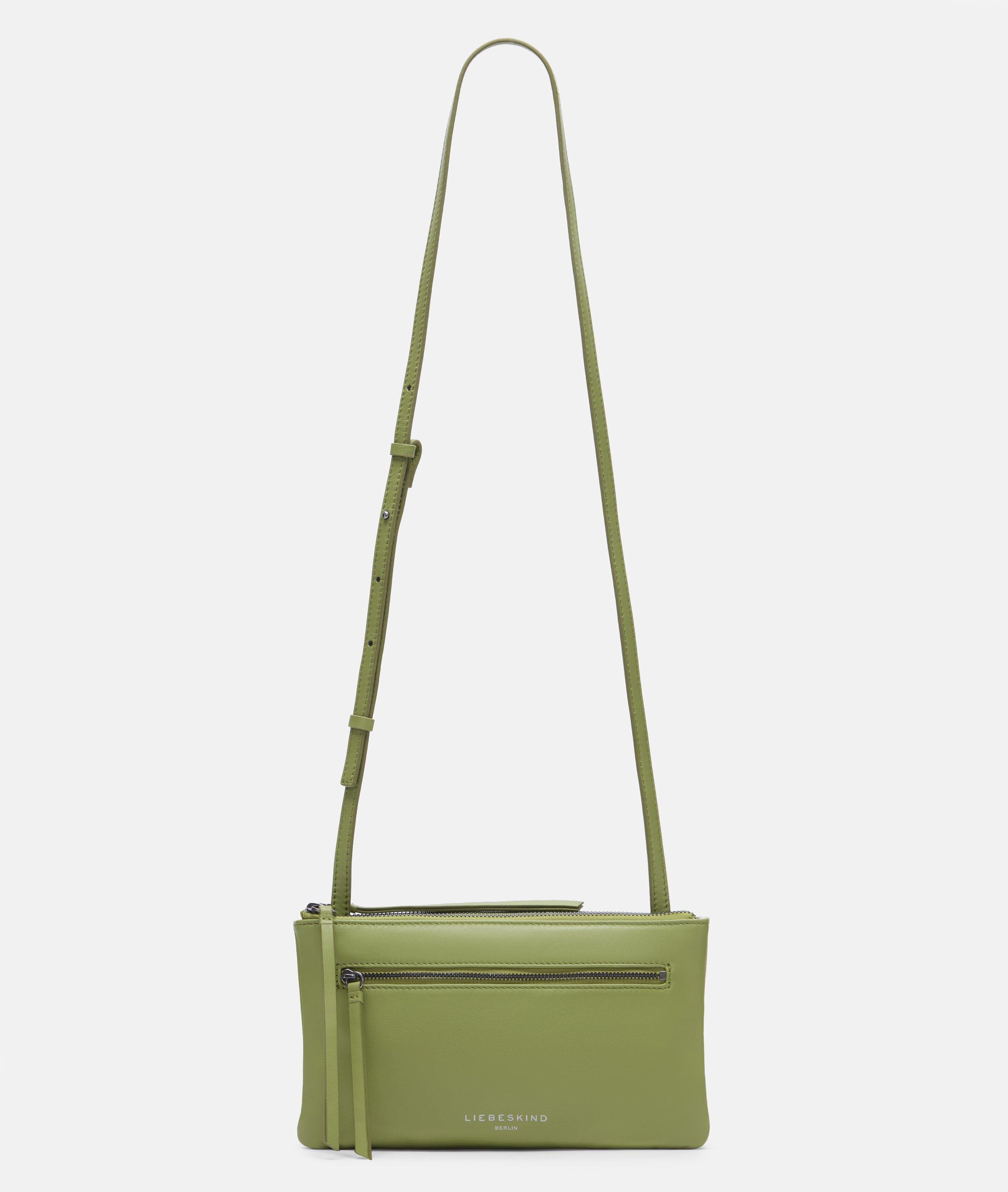 Double Zena Crossbody S in grün, creme, braun, schwarz & blau