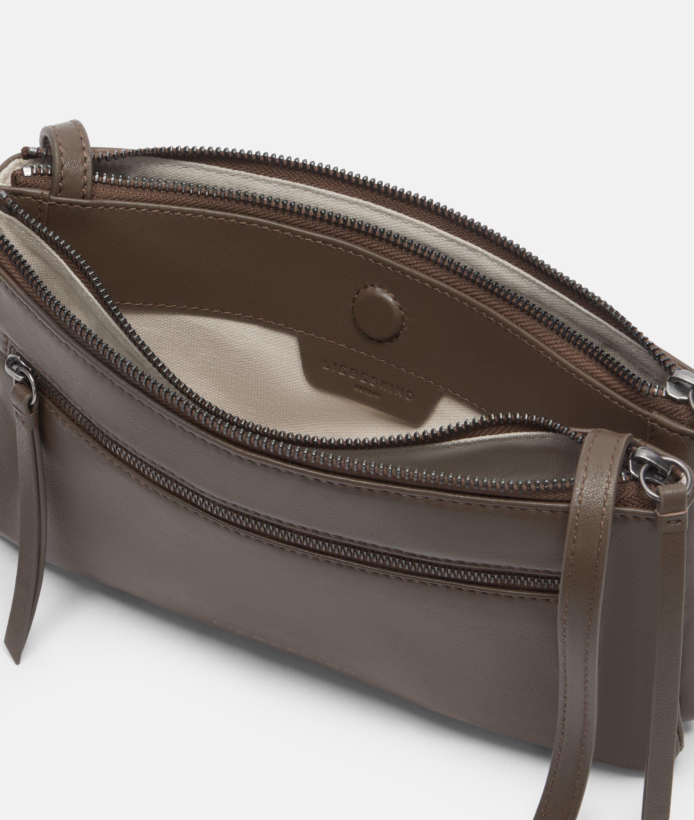 Double Zena Crossbody S in braun, creme, schwarz, grün & blau