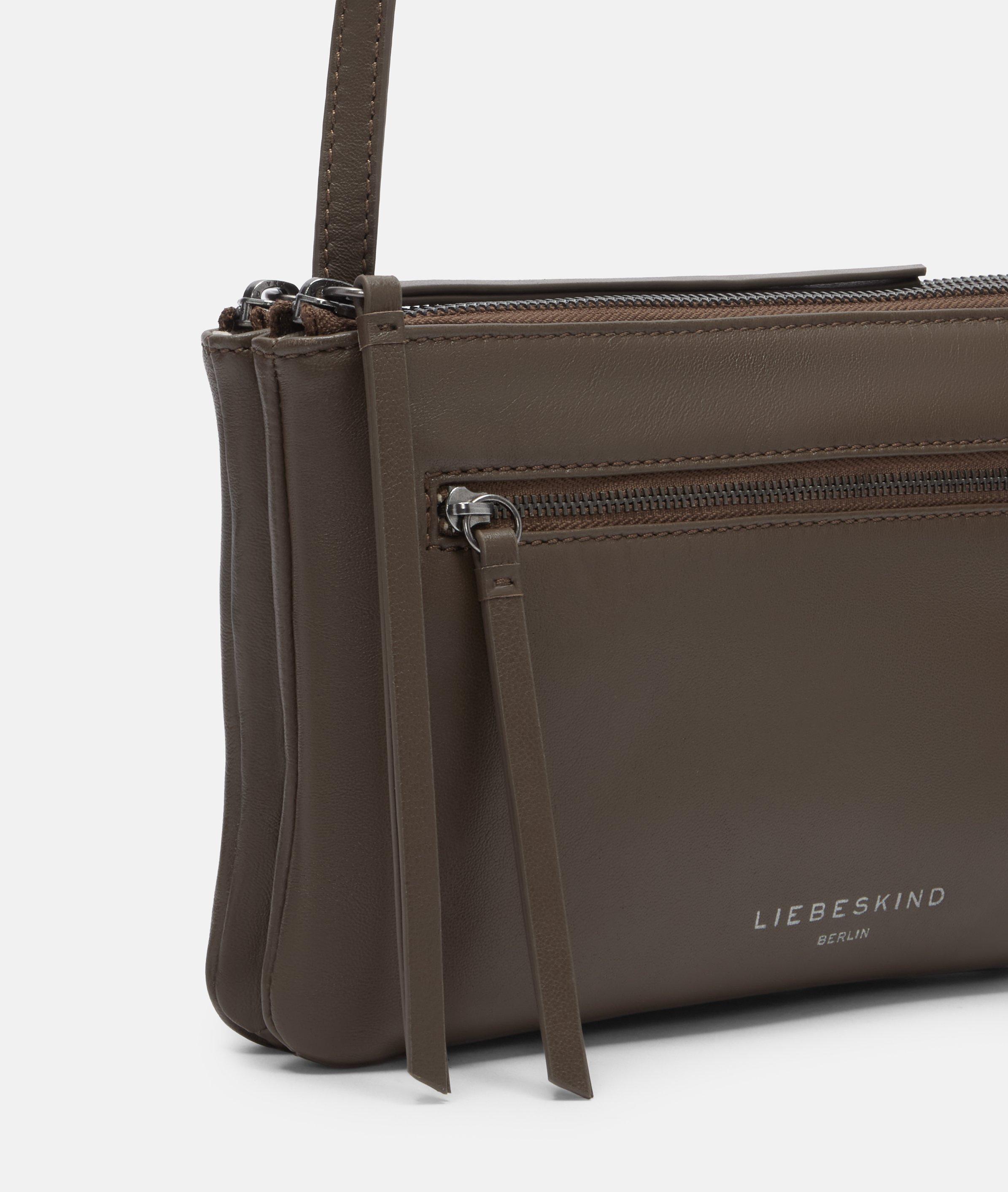 Double Zena Crossbody S in braun, creme, schwarz, grün & blau