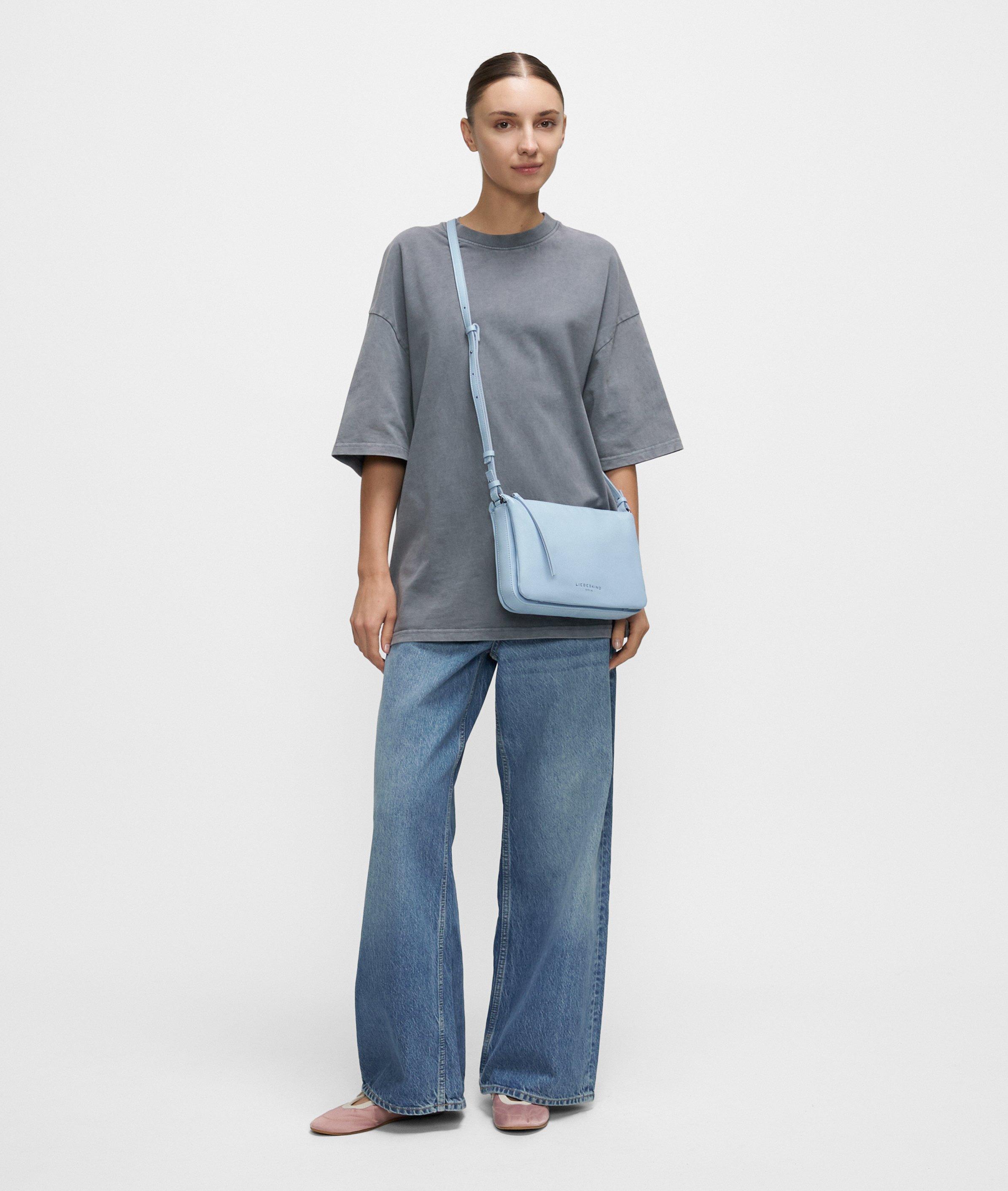 Nina Crossbody M in blue, black, green & beige