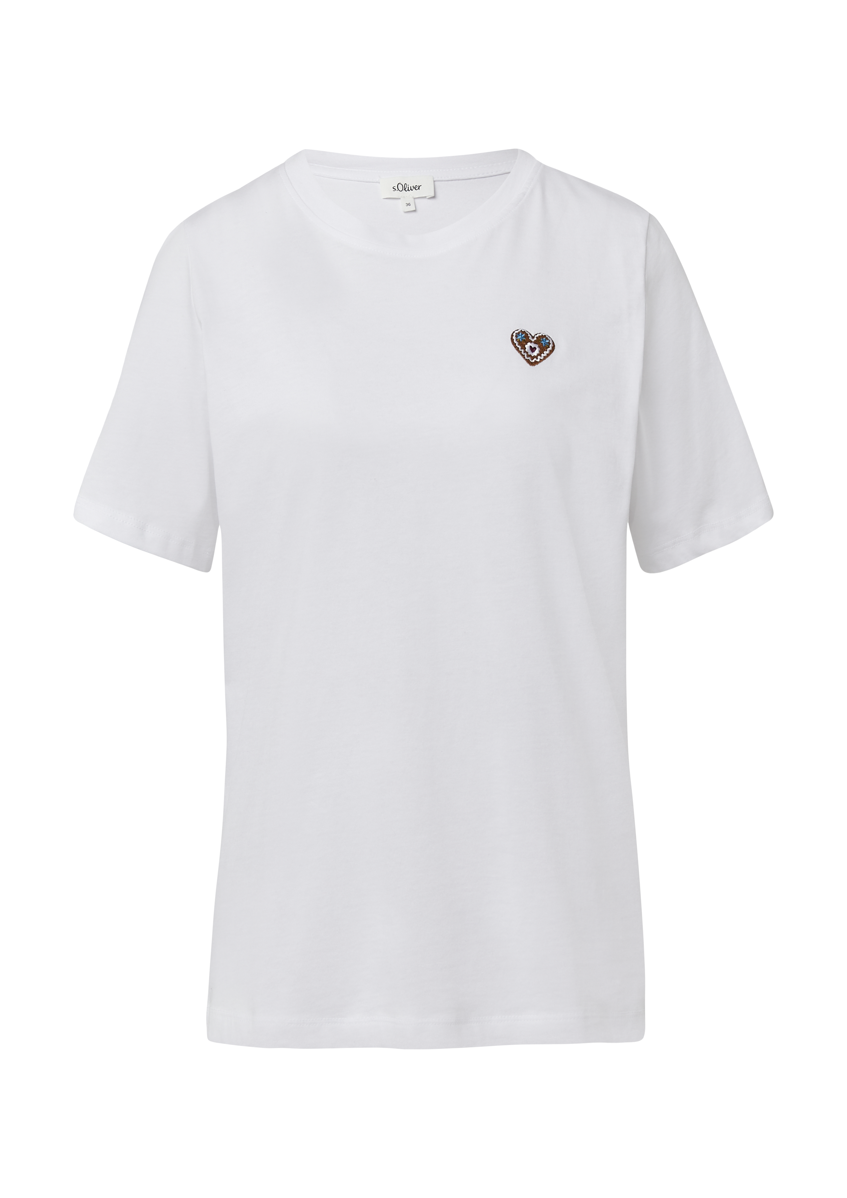 s.Oliver Baumwollshirt mit Stickerei | Volksfest 2176673.01D1.38