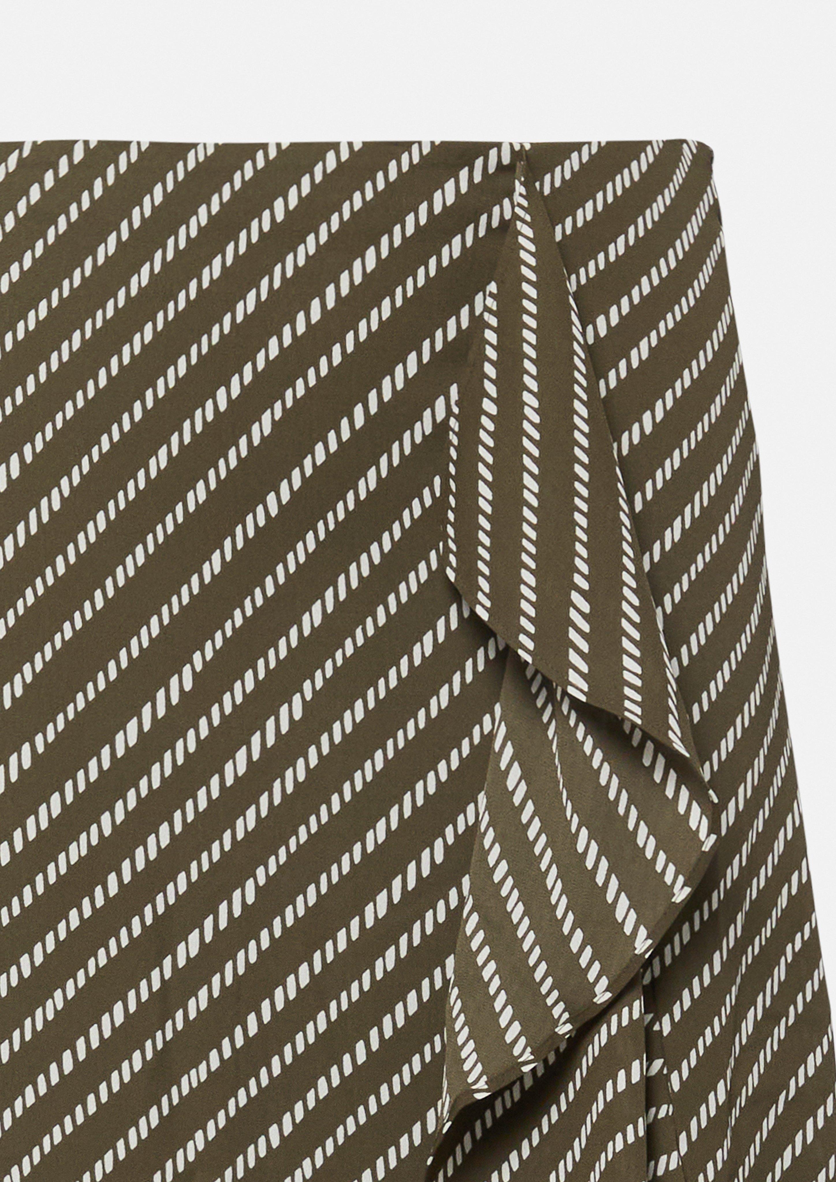 Printed chiffon skirt in midi length with flounce in  by COMMA