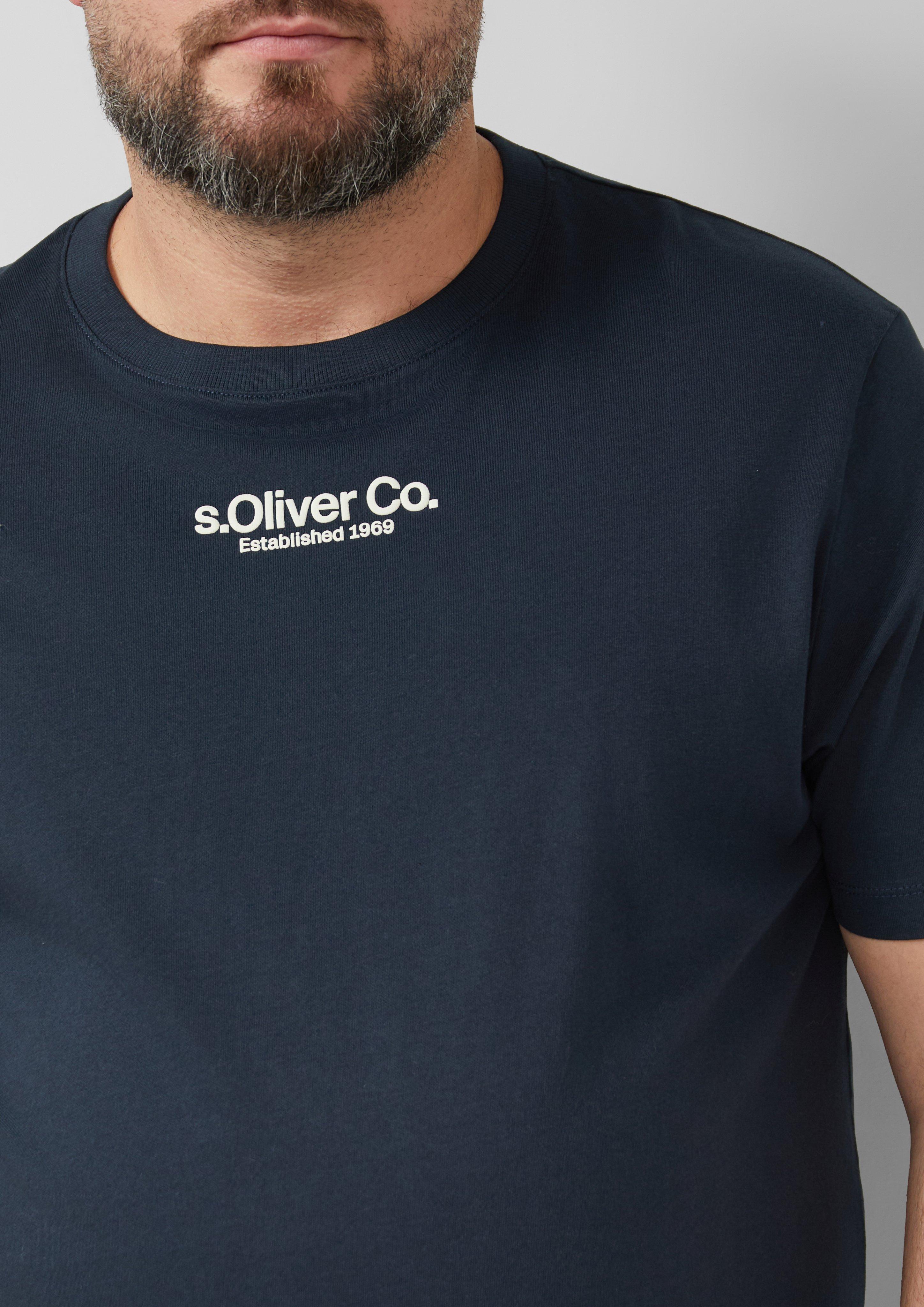 T-Shirt mit Crew Neck und Logoprint