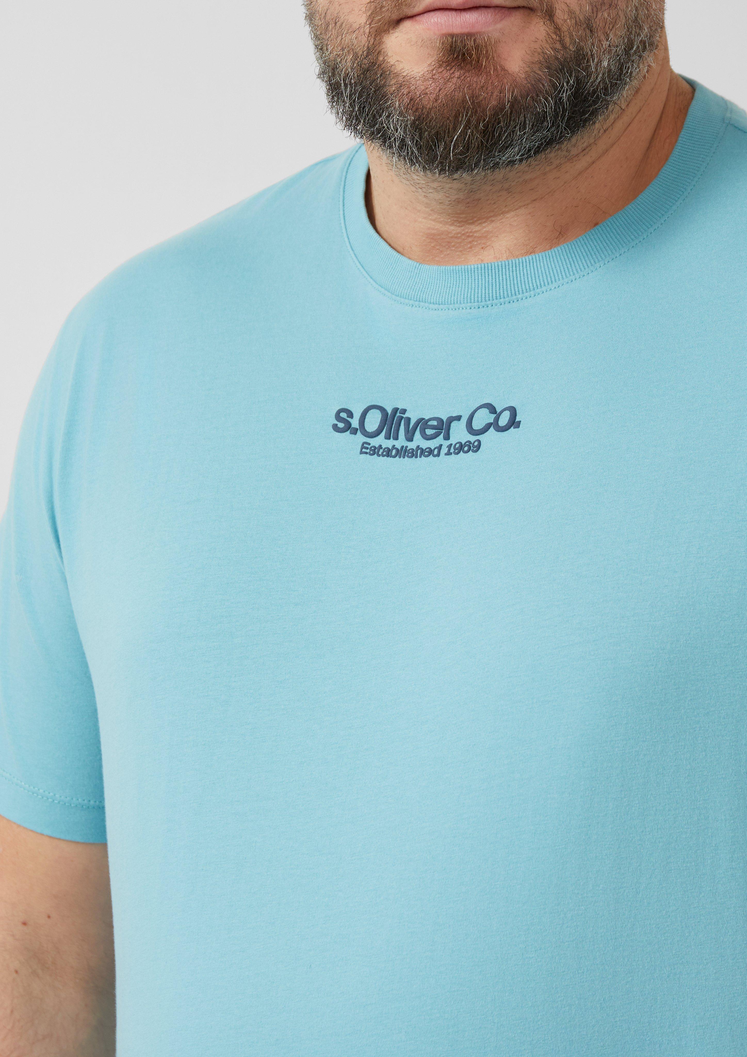 T-Shirt mit Crew Neck und Logoprint