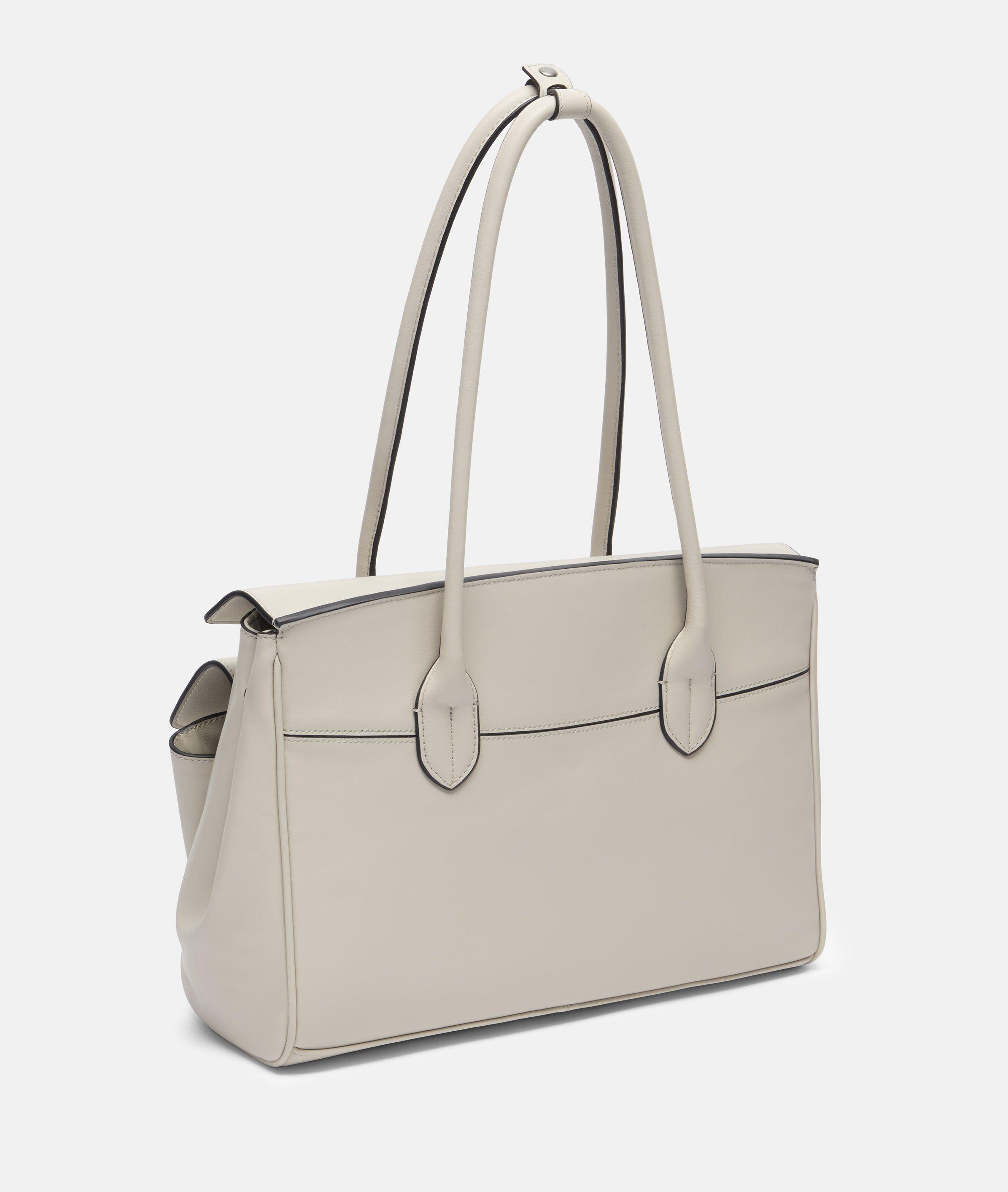 Gloria II Satchel L in beige & schwarz