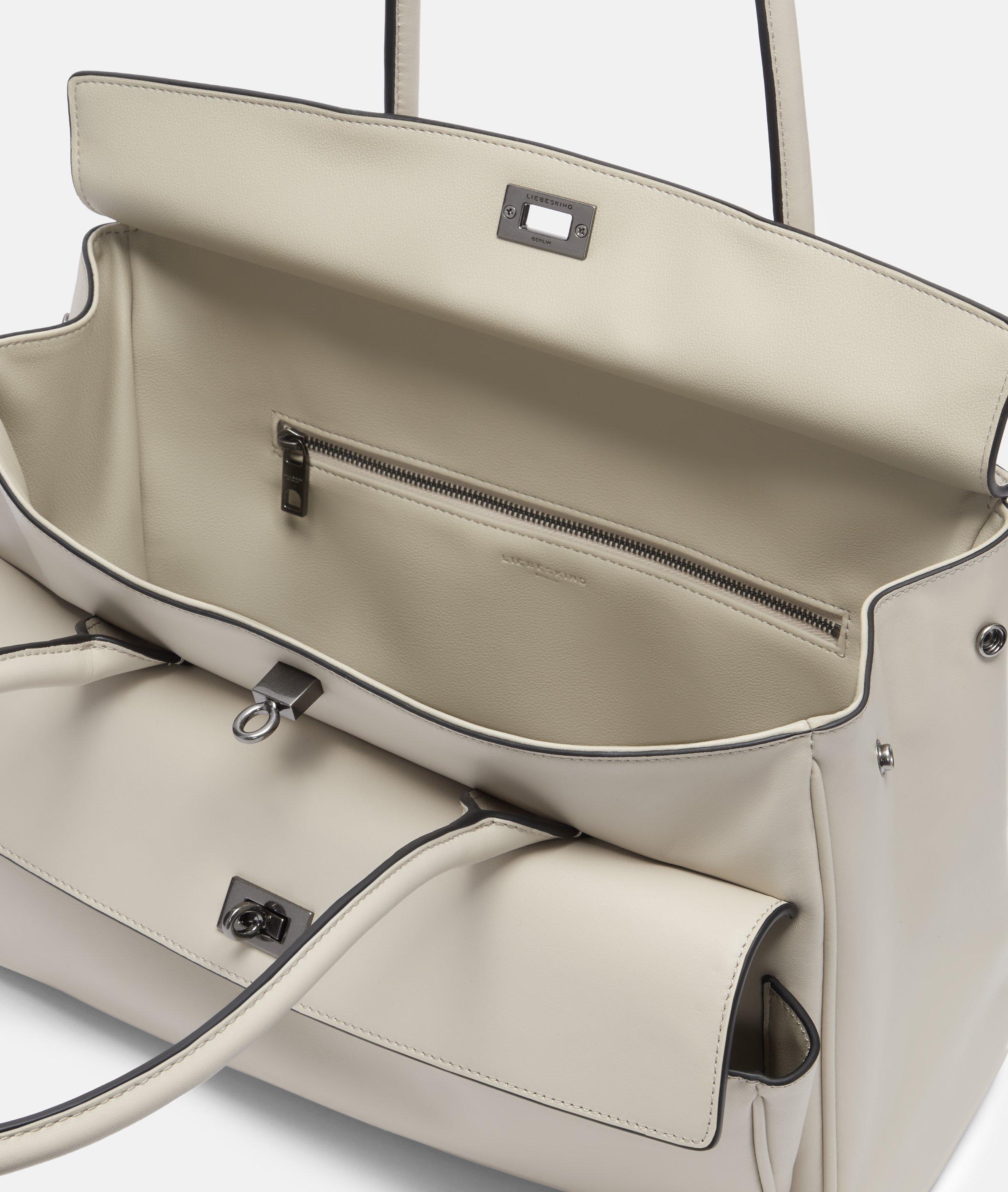 Gloria II Satchel L in beige & schwarz