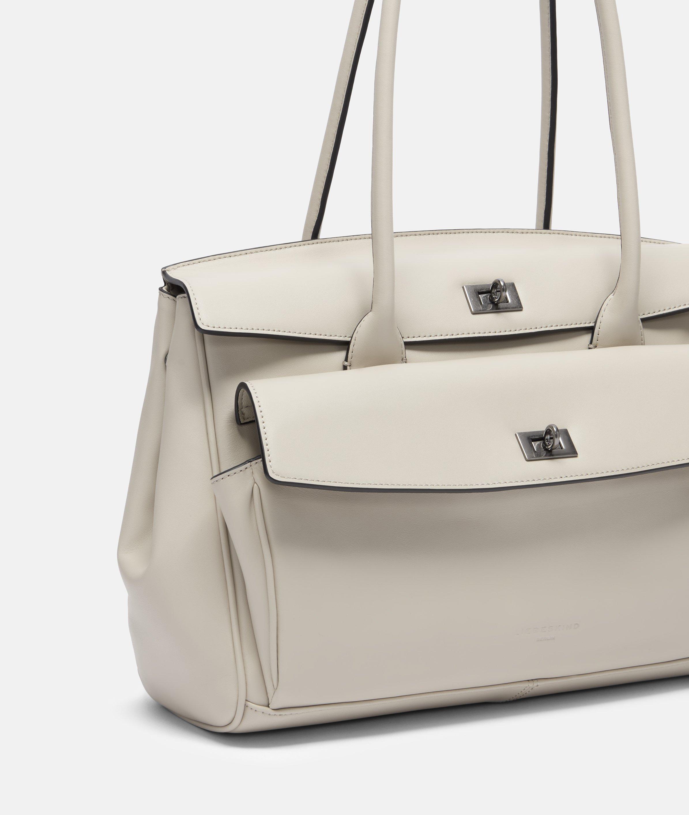 Gloria II Satchel L in beige & schwarz