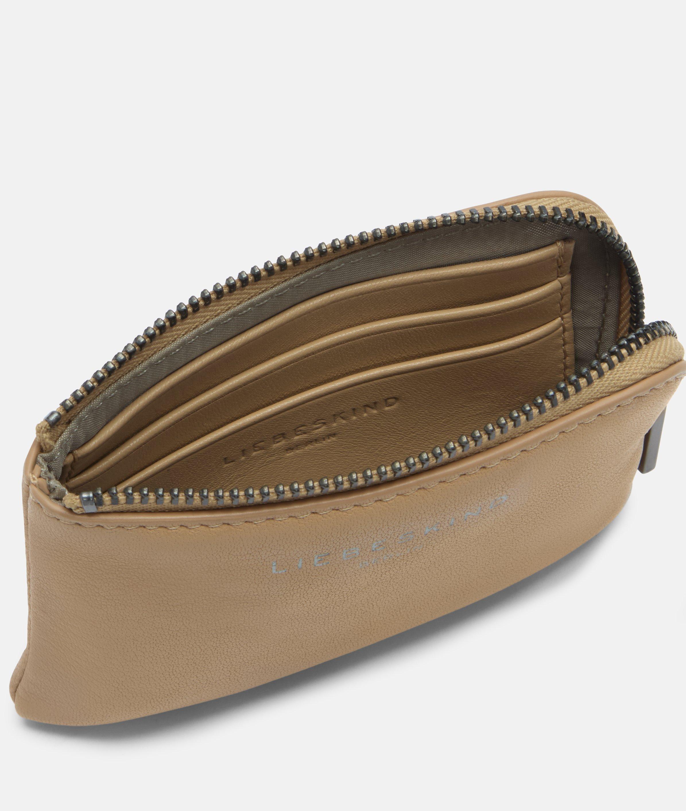 Lena Geldbörse XS in braun, beige, braun, blau, grün & schwarz