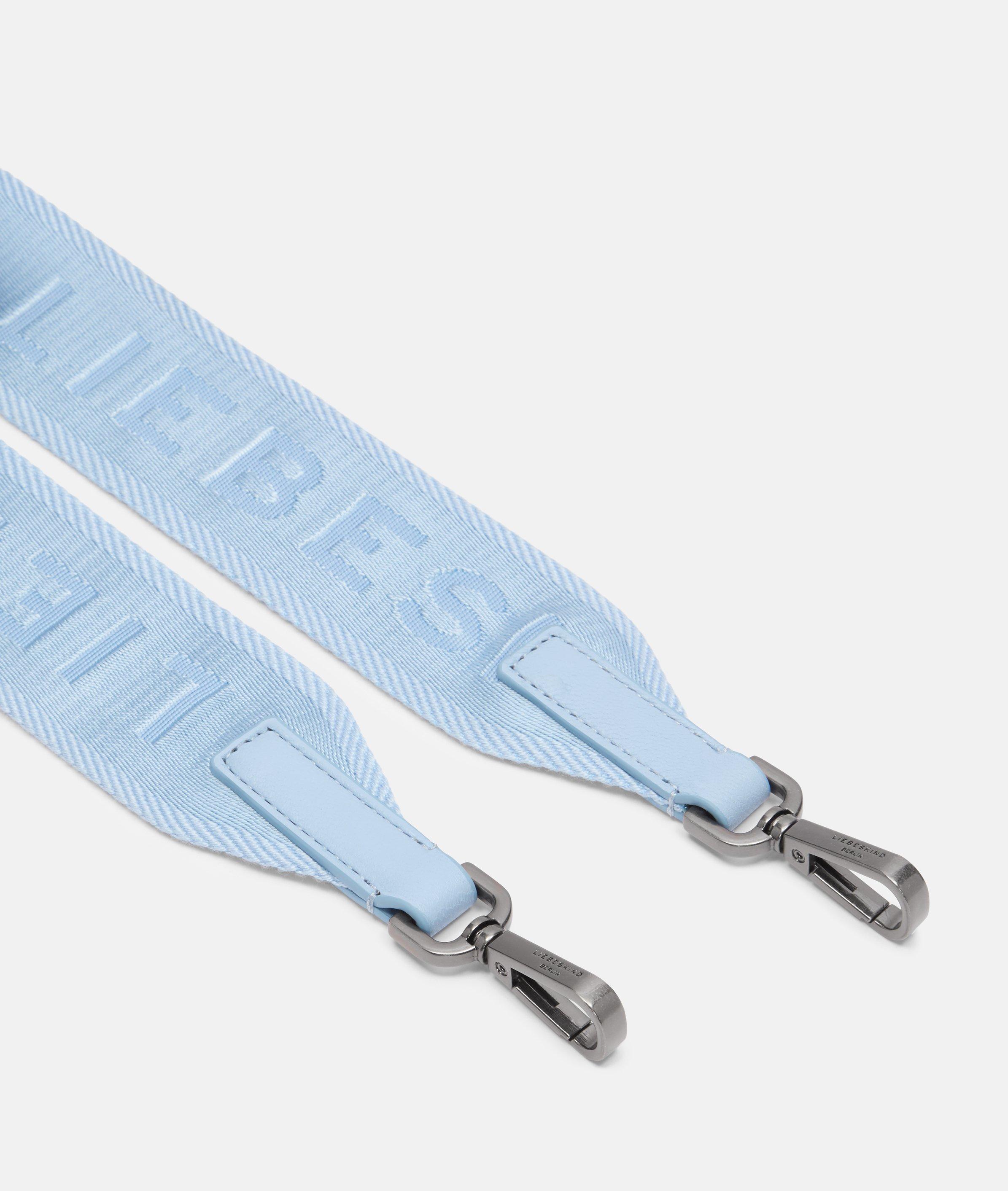 Woven Logo Strap in blue, brown & green