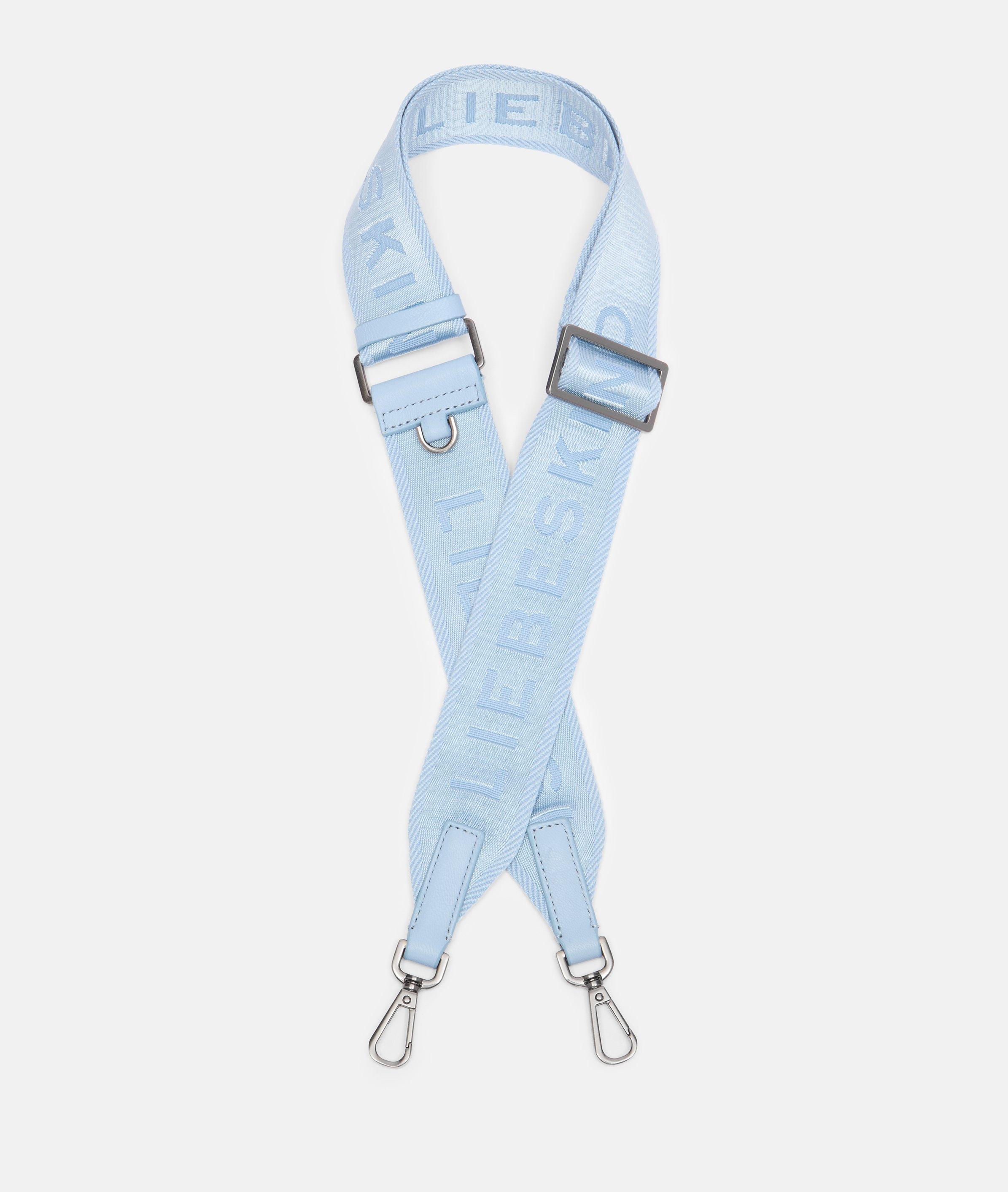 Woven Logo Strap in blue, brown & green