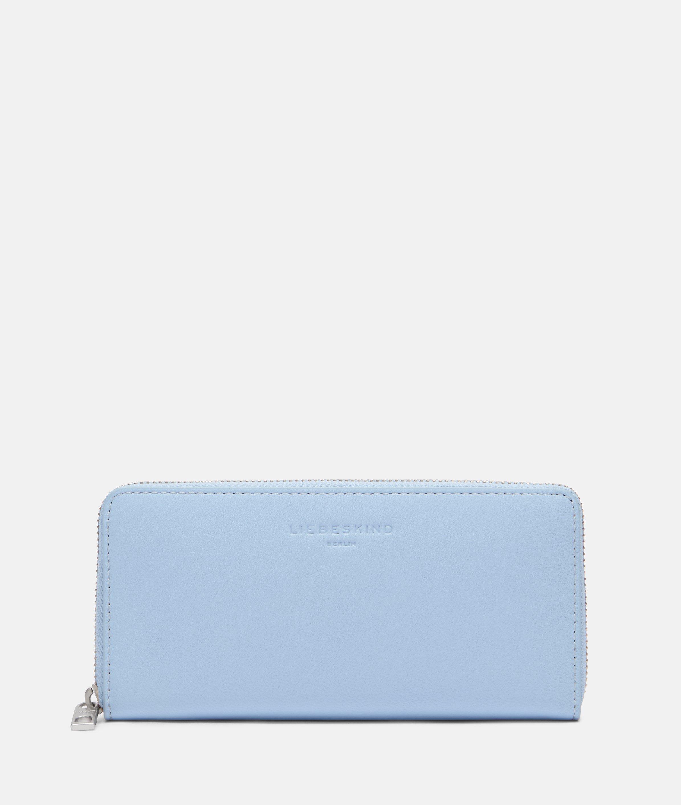 Portemonnee in blauw, bruin, zwart & beige