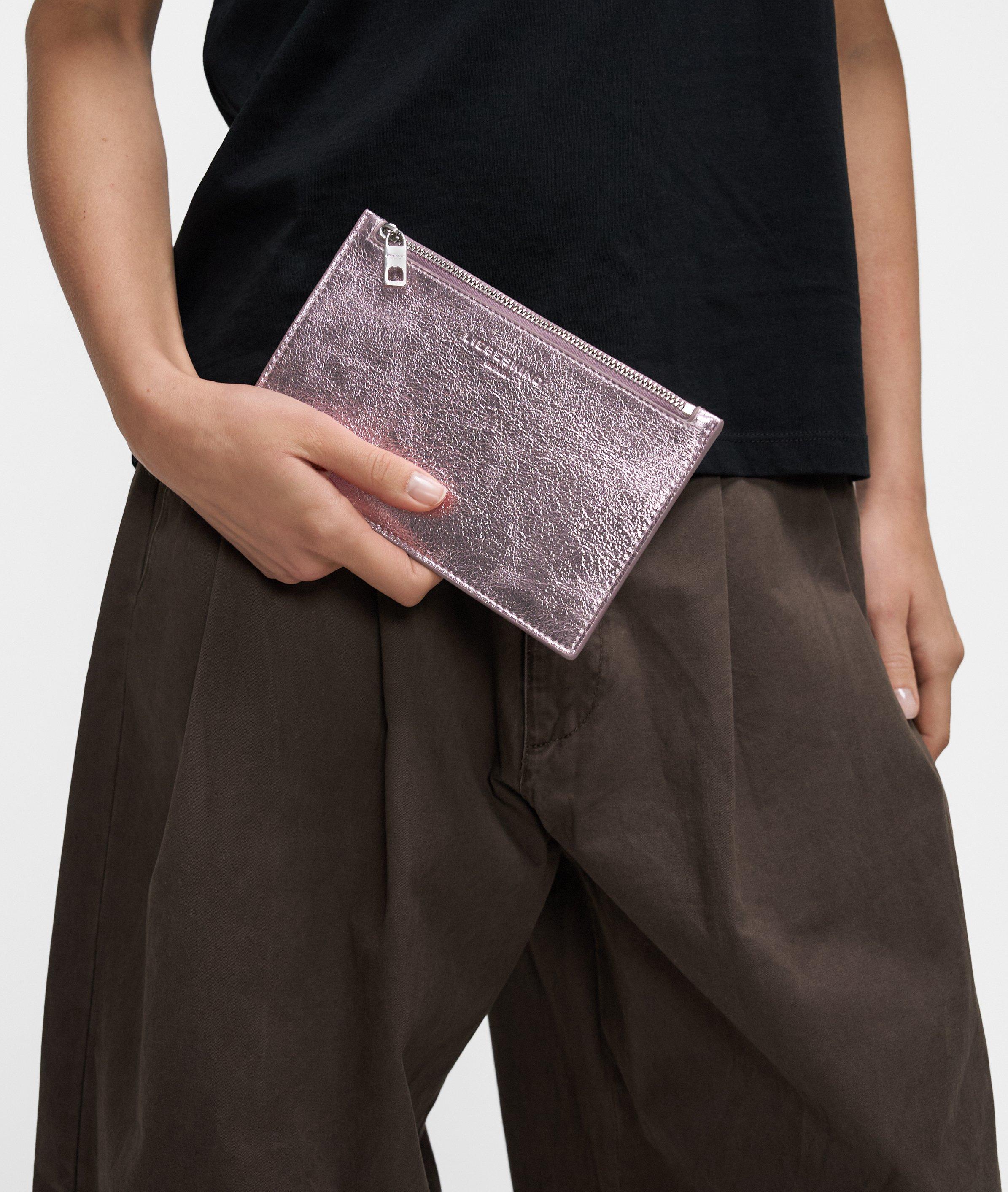 Kiwi Pouch S in pink & silver