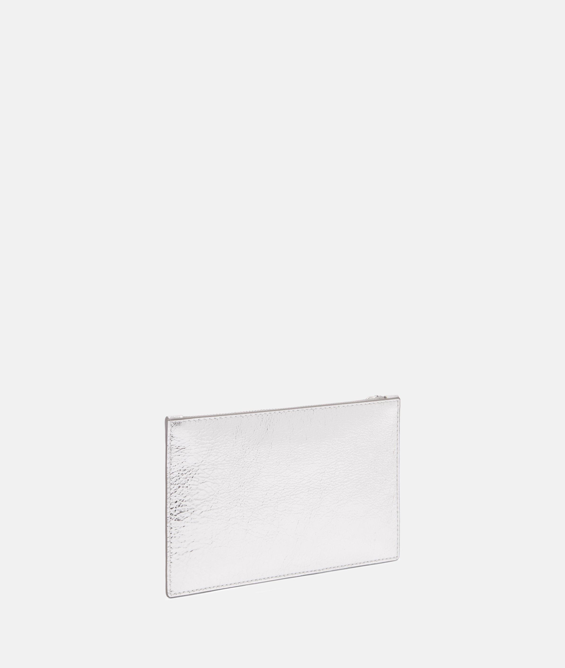 Kiwi Pouch S in silver & pink