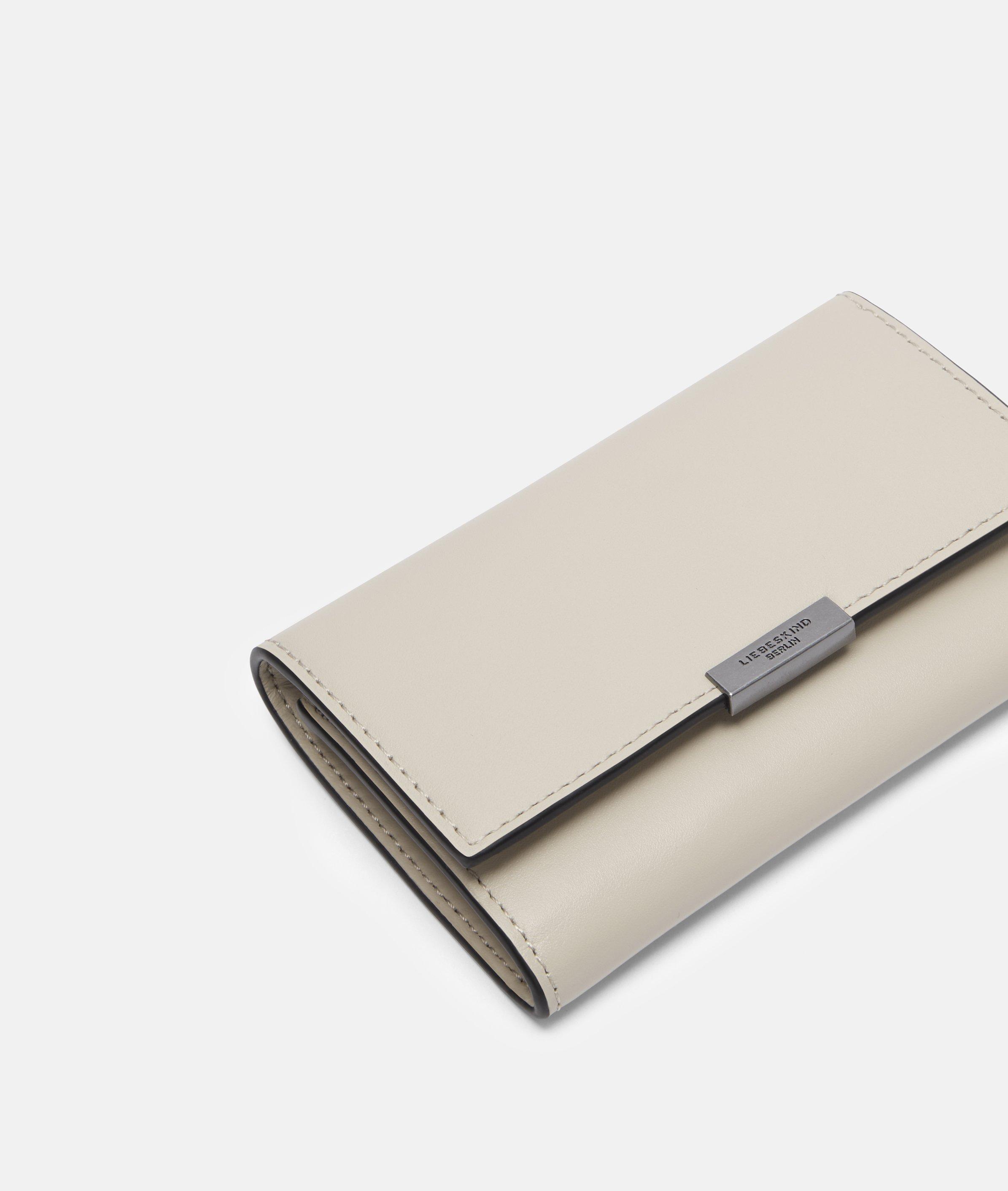 Linn Geldbörse M in beige, schwarz & braun