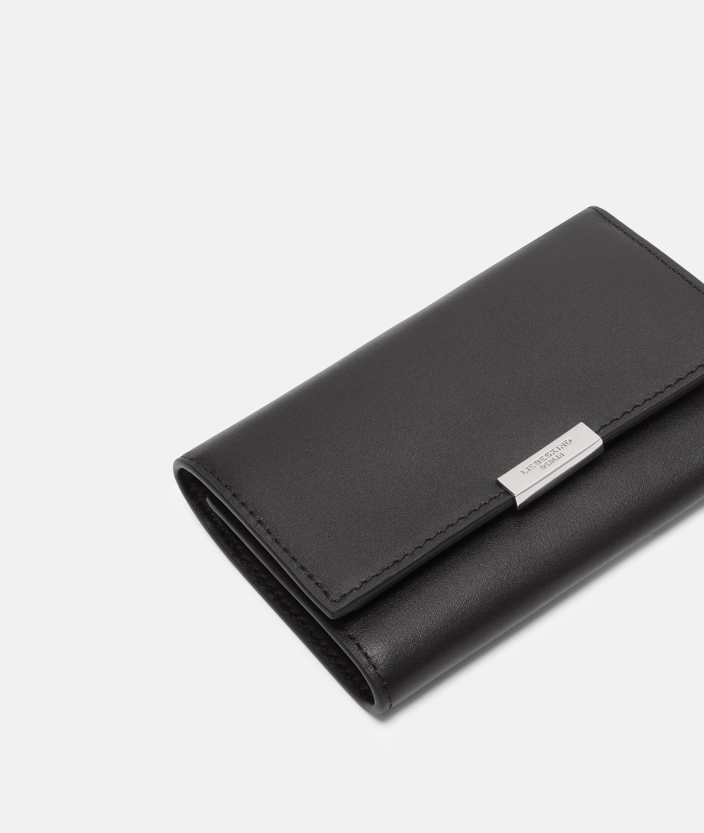 Linn Geldbörse M in schwarz, beige & braun