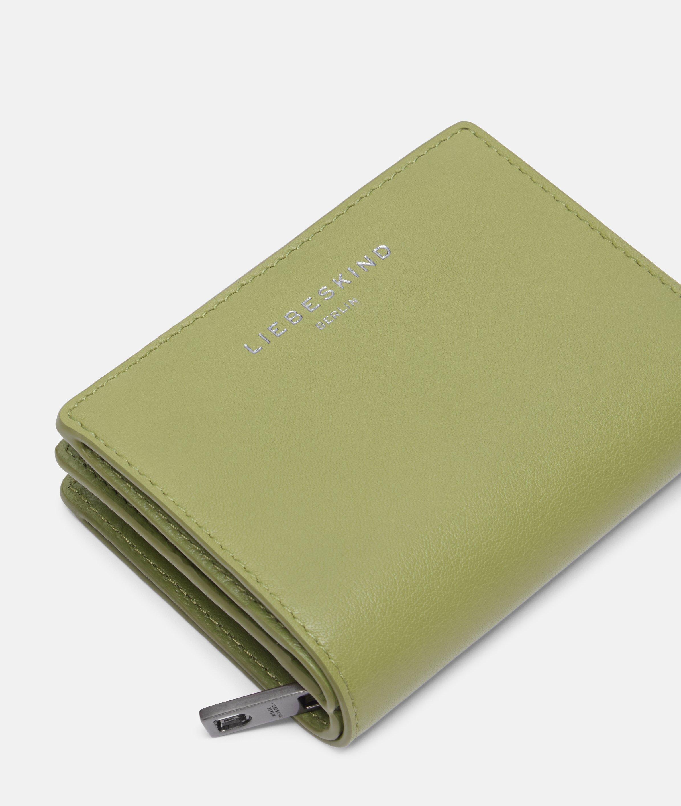 Portefeuille en vert, beige, brun, bleu, brun & noir