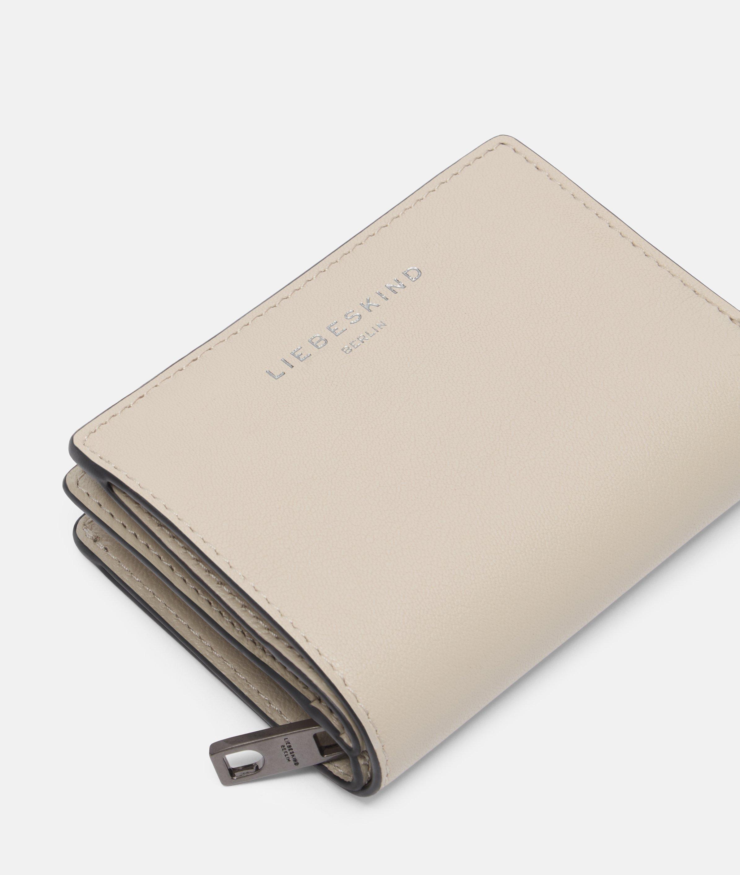 Portefeuille en beige, brun, bleu, brun, vert & noir