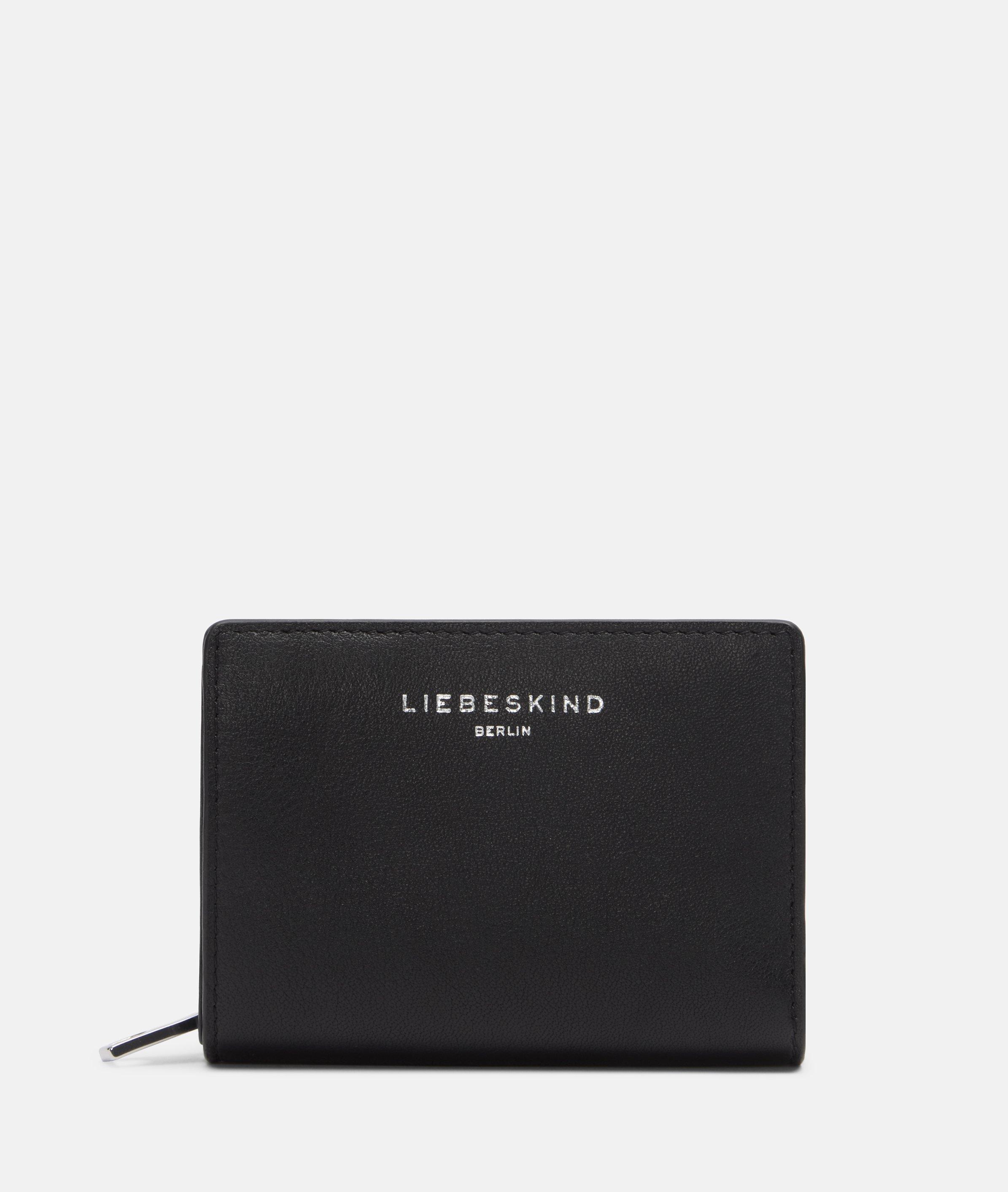 Portefeuille en noir, beige, brun, bleu, brun & vert