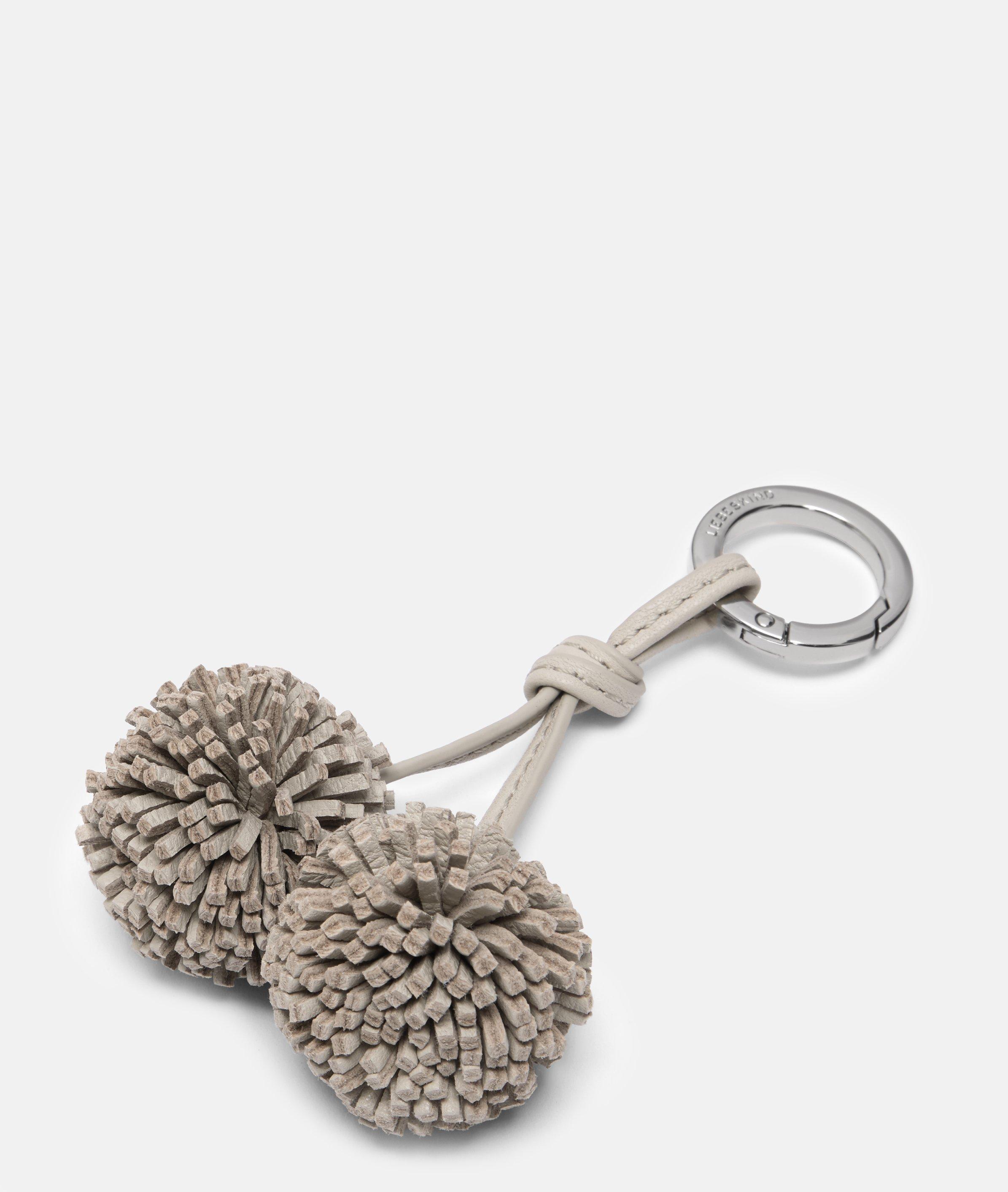 Pom-Pom Pendant in beige & blau