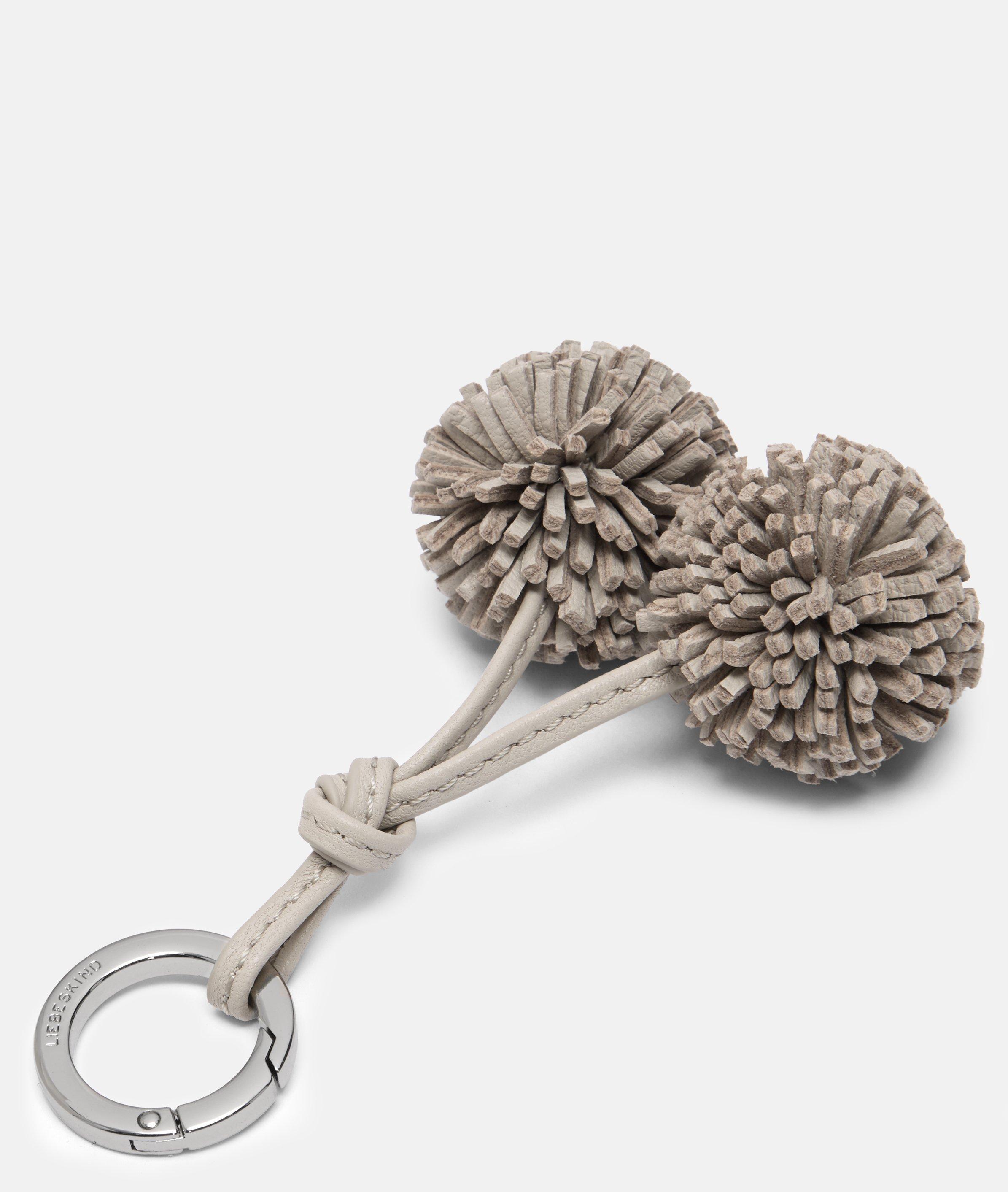 Pom-Pom Pendant in beige & blau