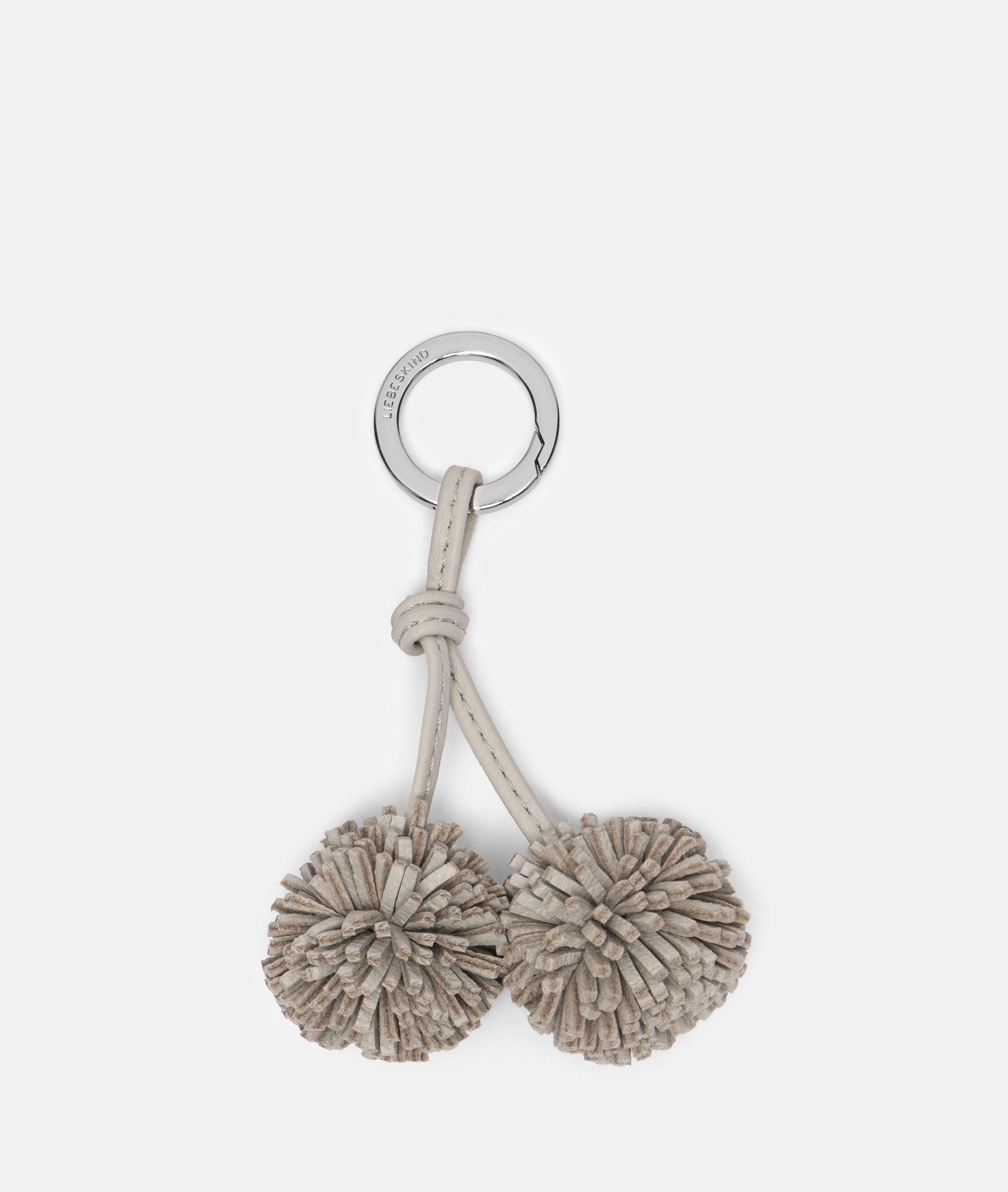 Pom-Pom Pendant in beige & blau